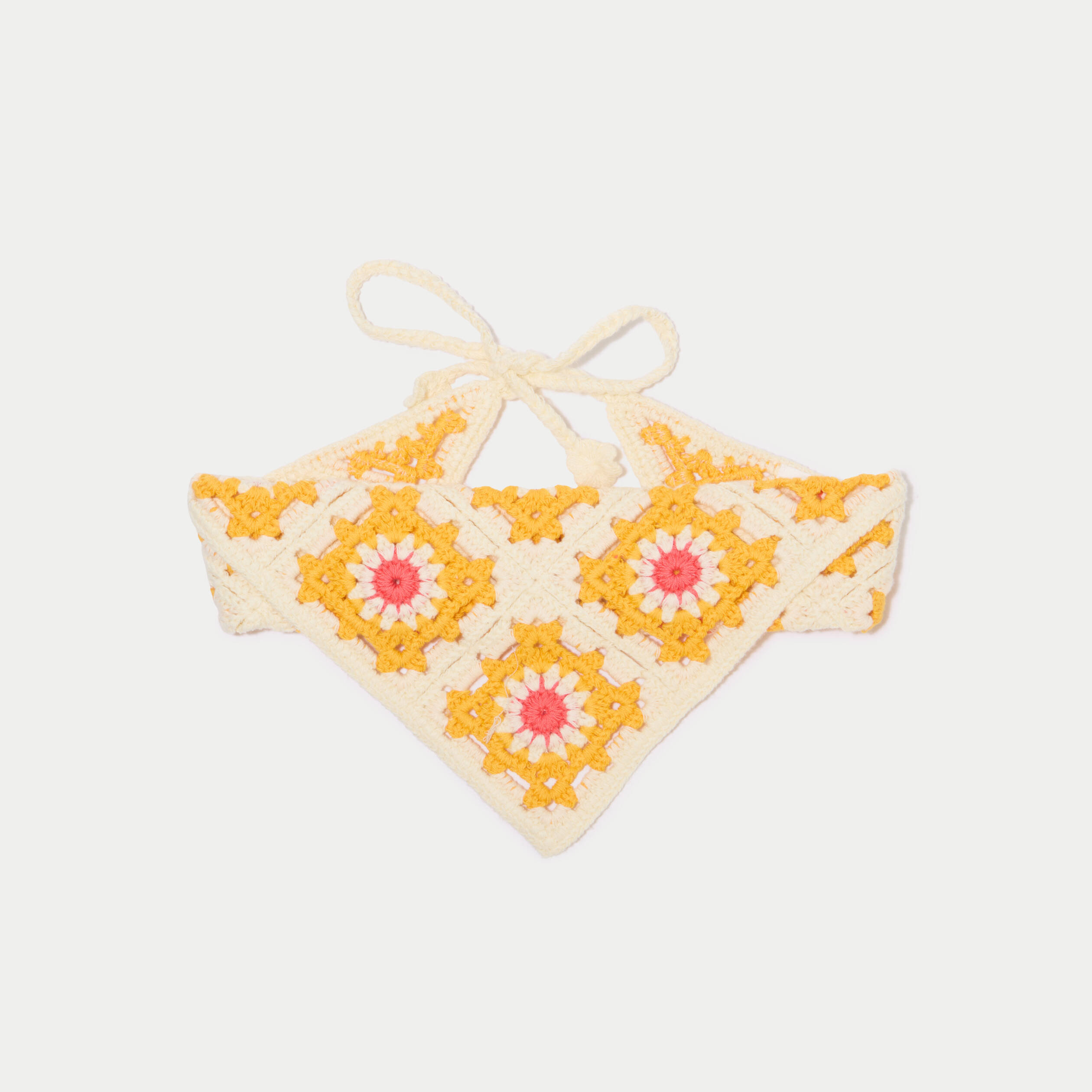 Foulard crochet orange femme
