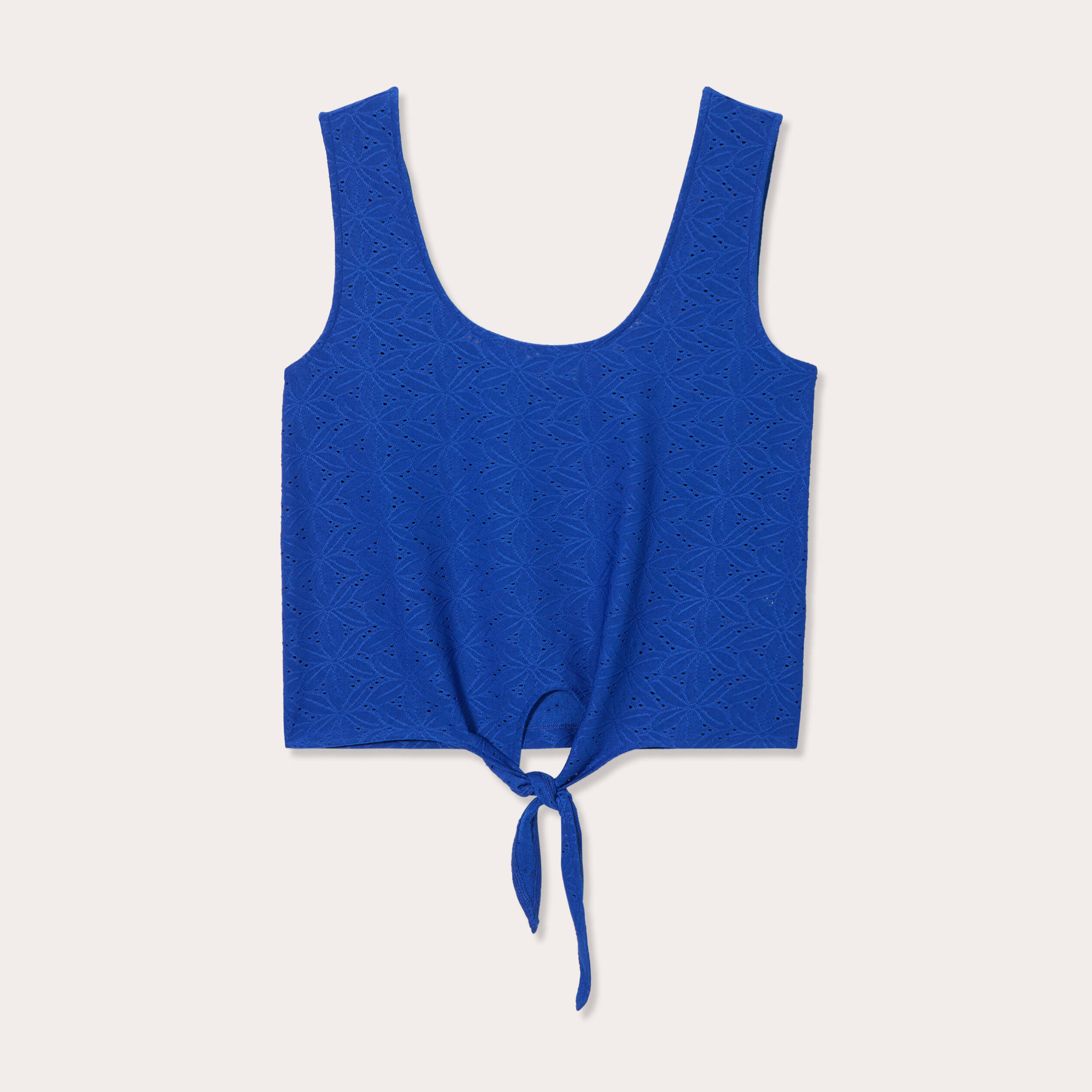 D&eacute;bardeur cropped nou&eacute; bleu electrique femme