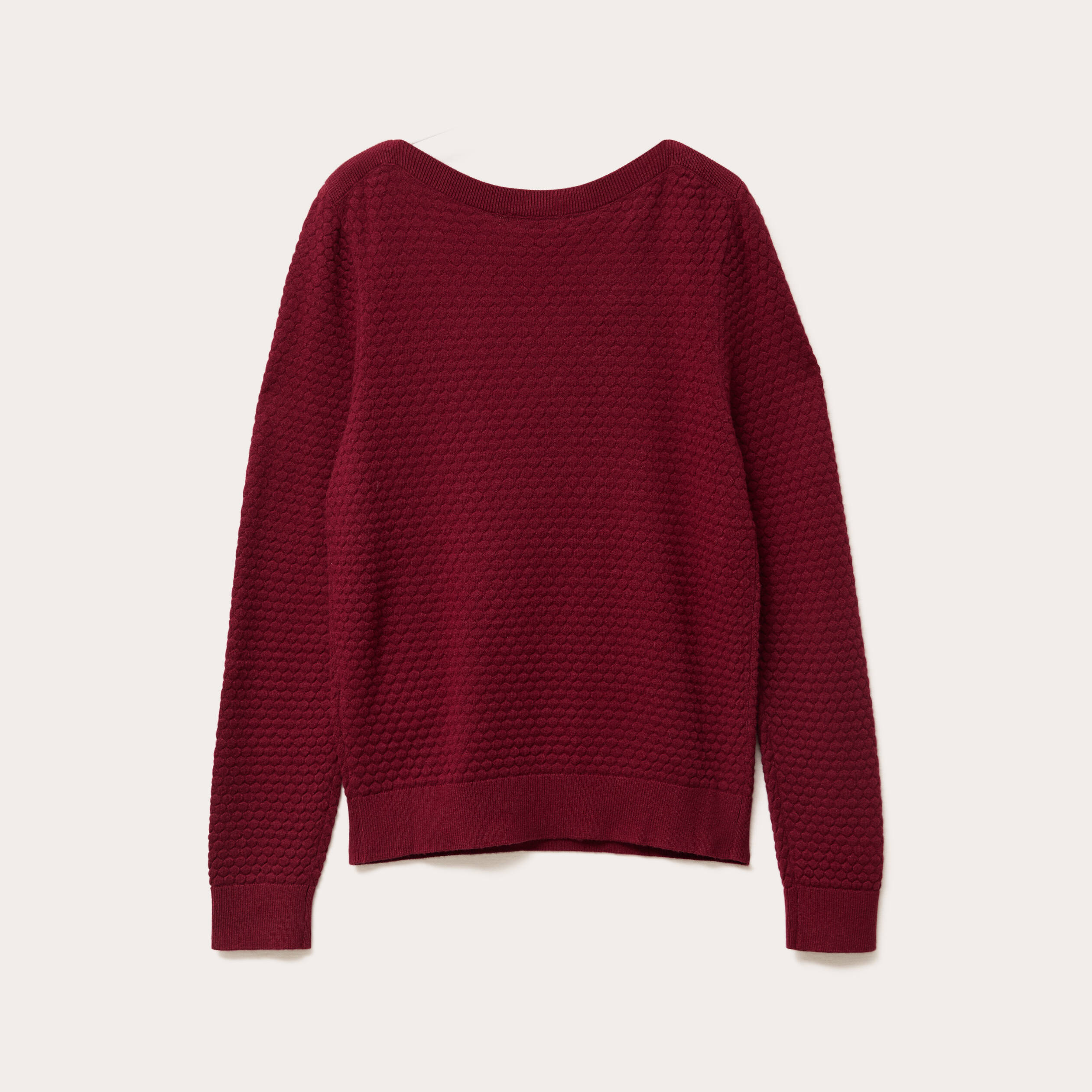 pull col bateau rouge fonce femme Pull col bateau rouge foncé femme