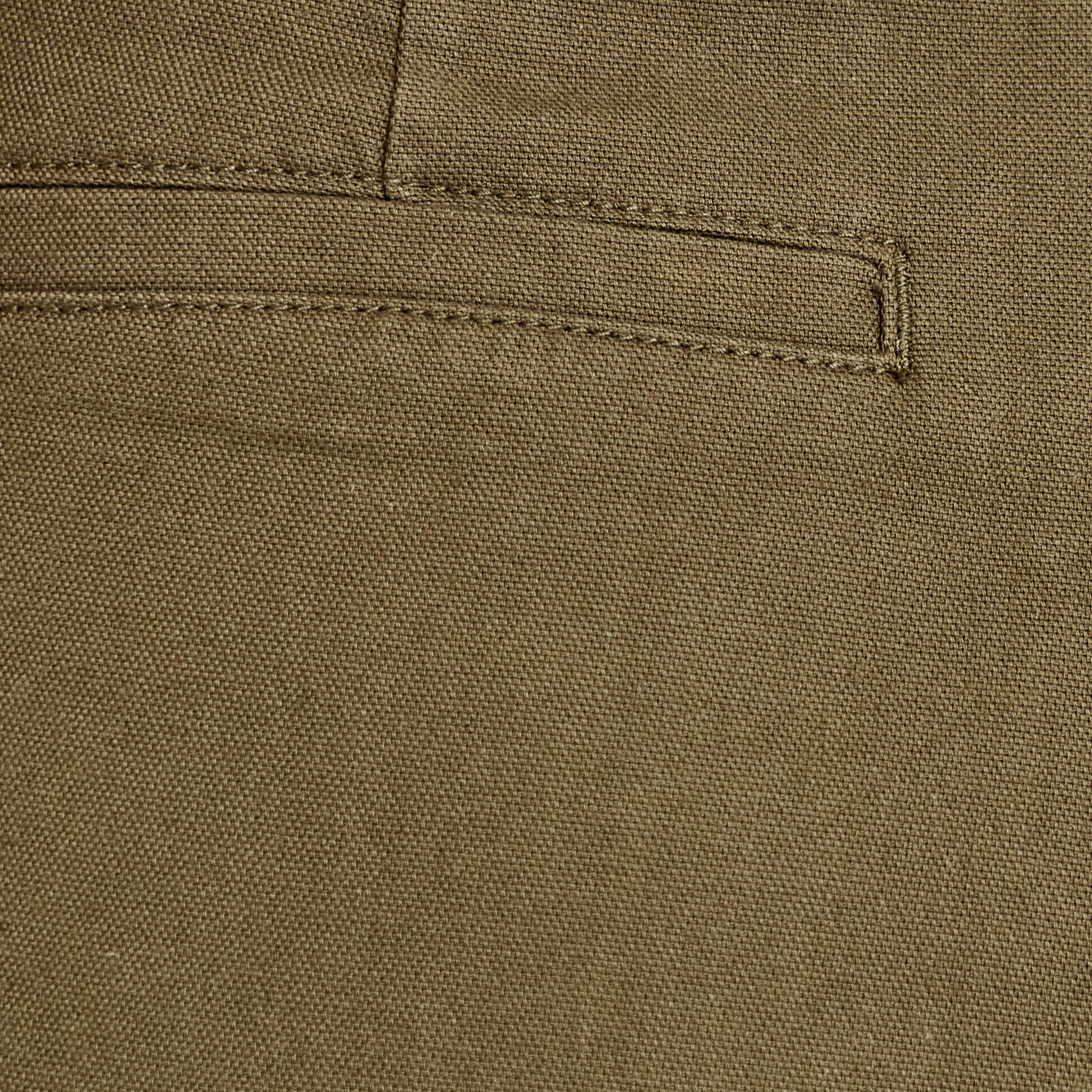 Pantalon chino coupe barrel vert kaki femme