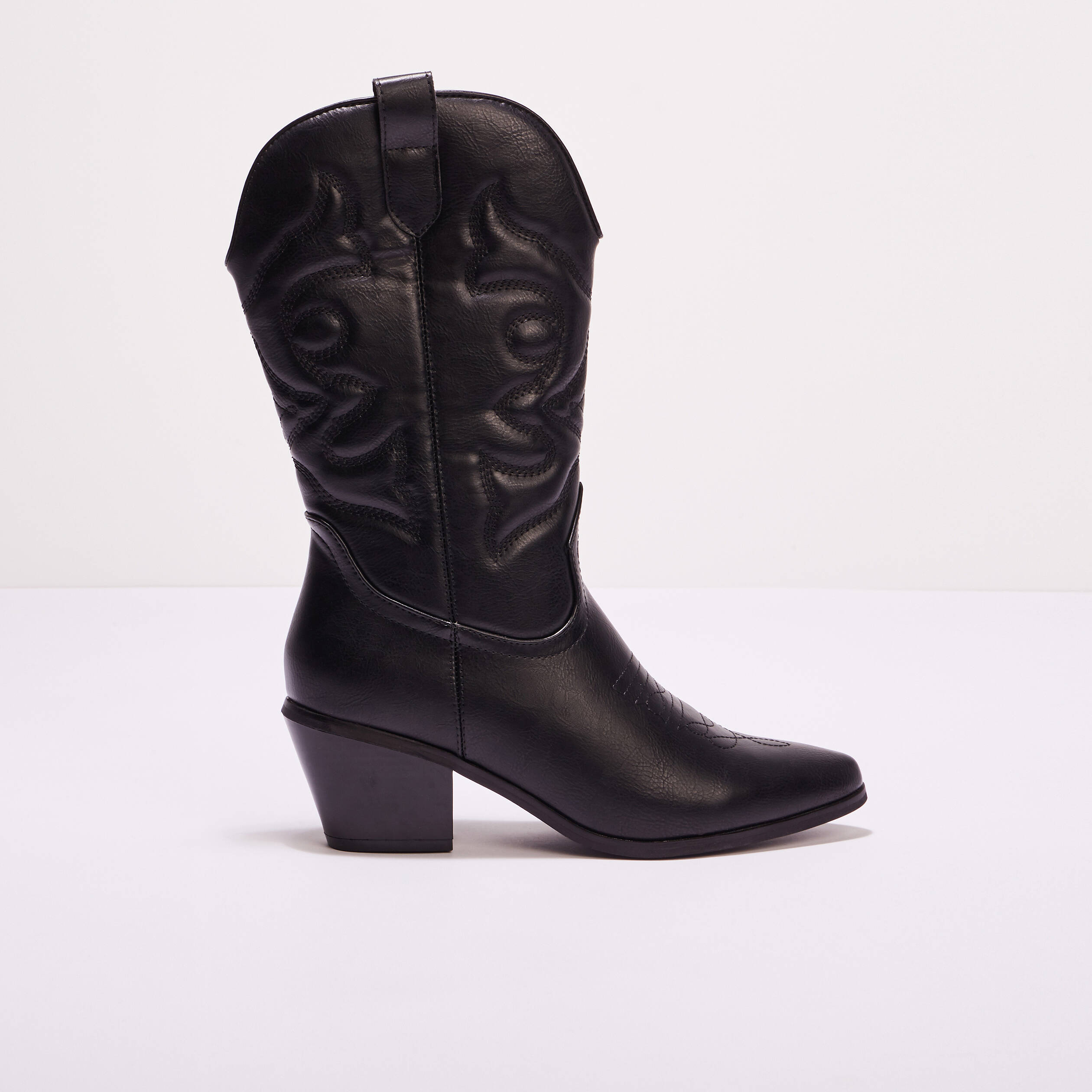Bottes esprit western noir femme