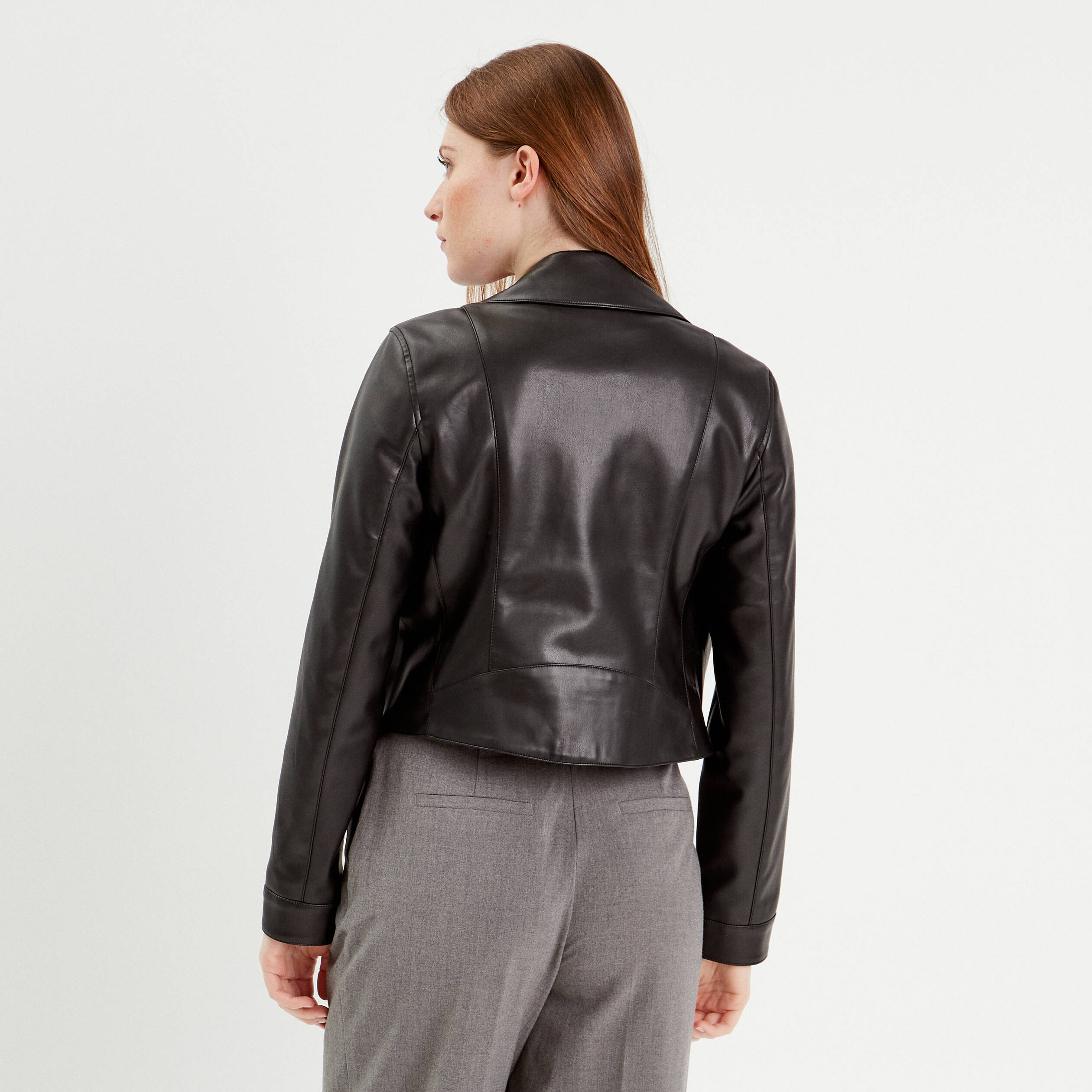 veste biker simili cuir noir femme Veste biker simili cuir noir femme
