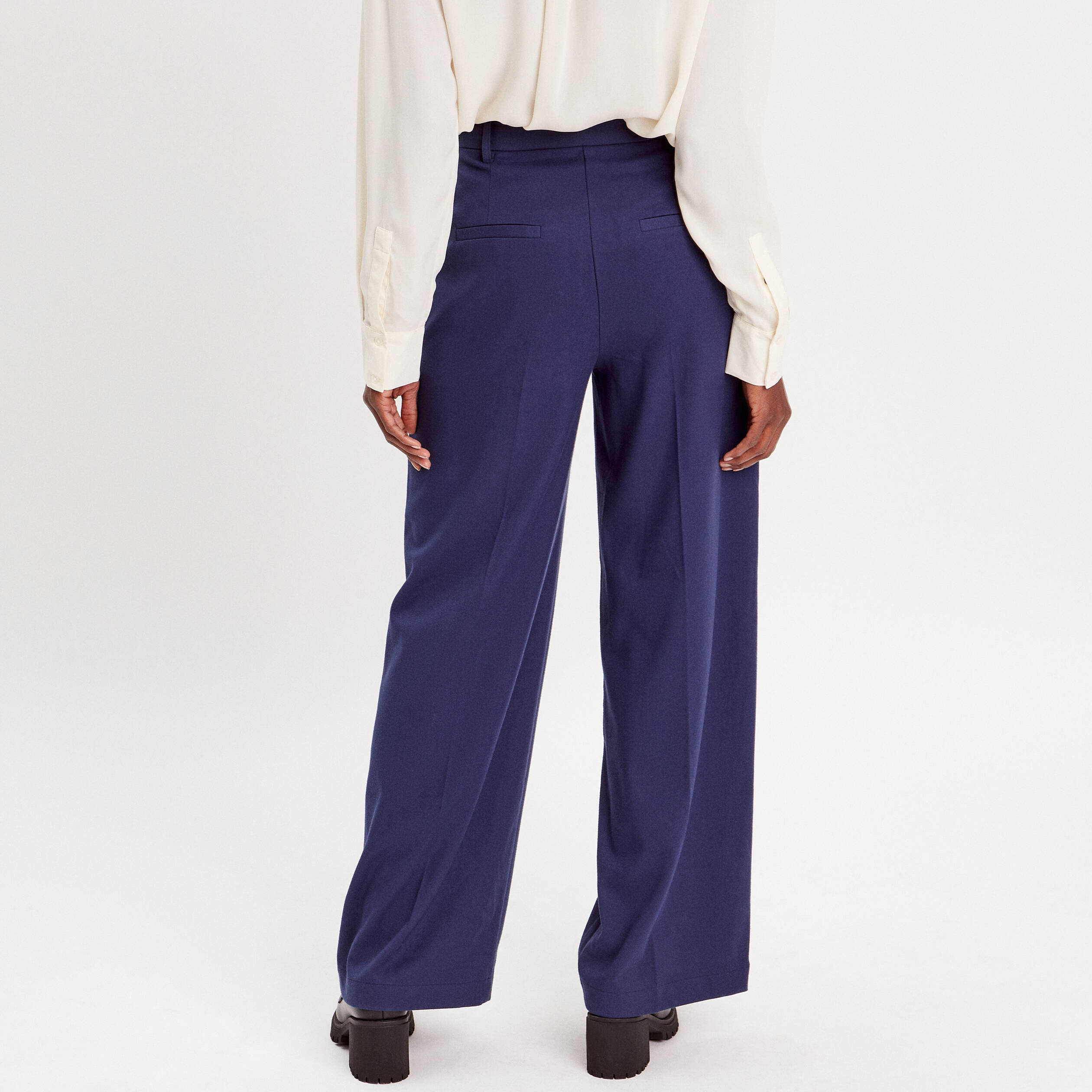 Pantalon Large Bleu Diplodocus - Taille 40 - Coton Mélangé - Neuf Avec étiquettes (prix Conseillé 135€)