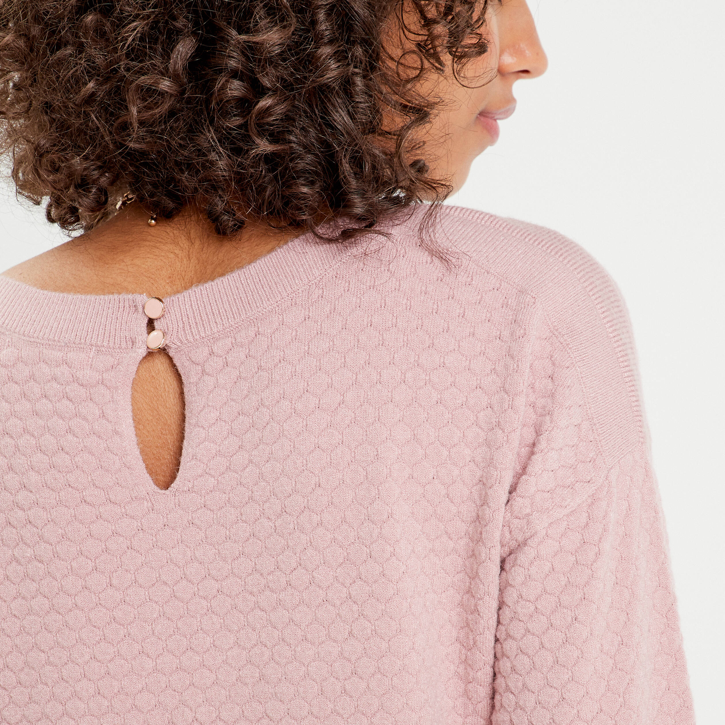 Pull femme rose poudré deals