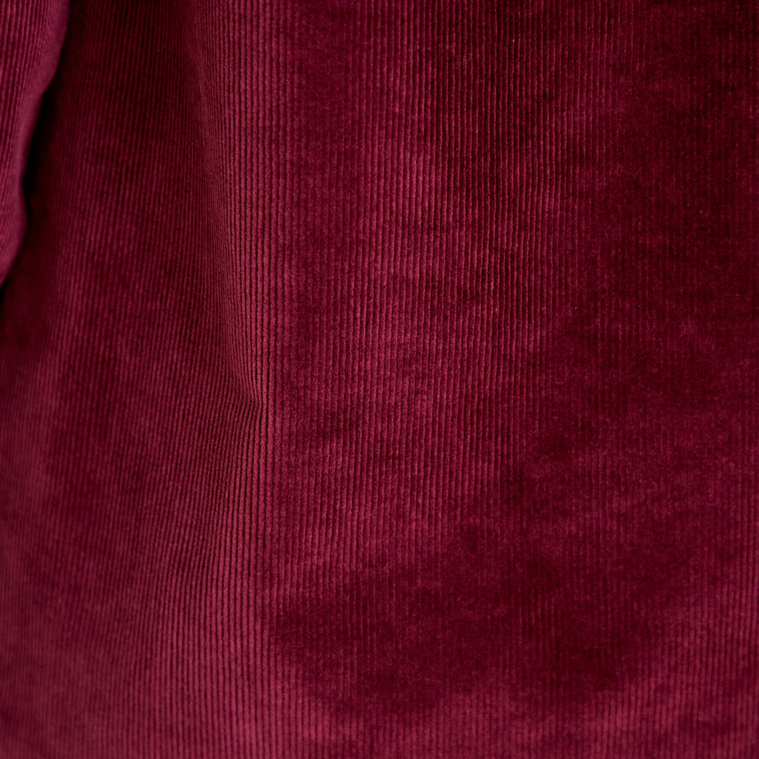 Robe droite velours col montant bordeaux femme