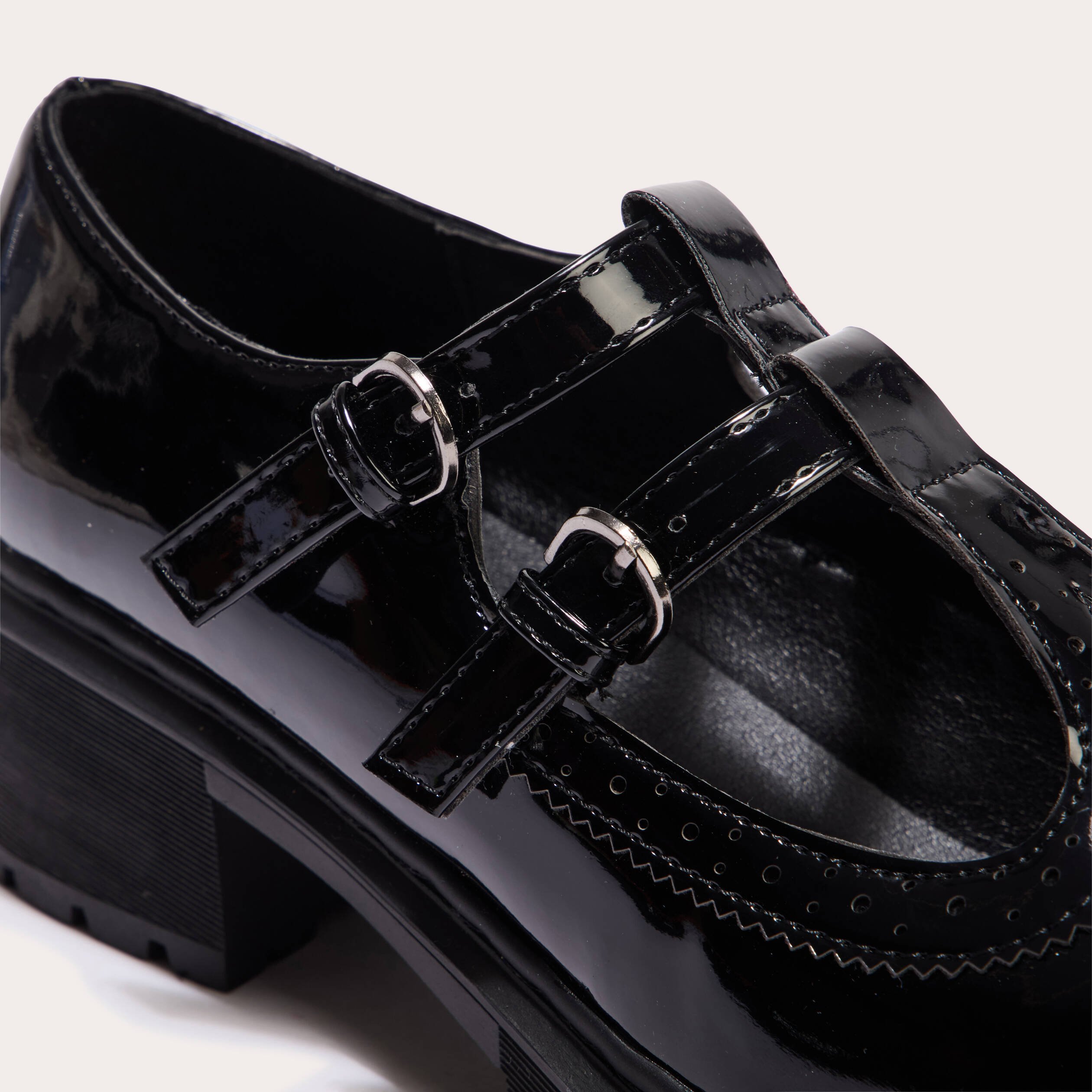 babies vernies crantees noir femme Babies vernies crantées noir femme