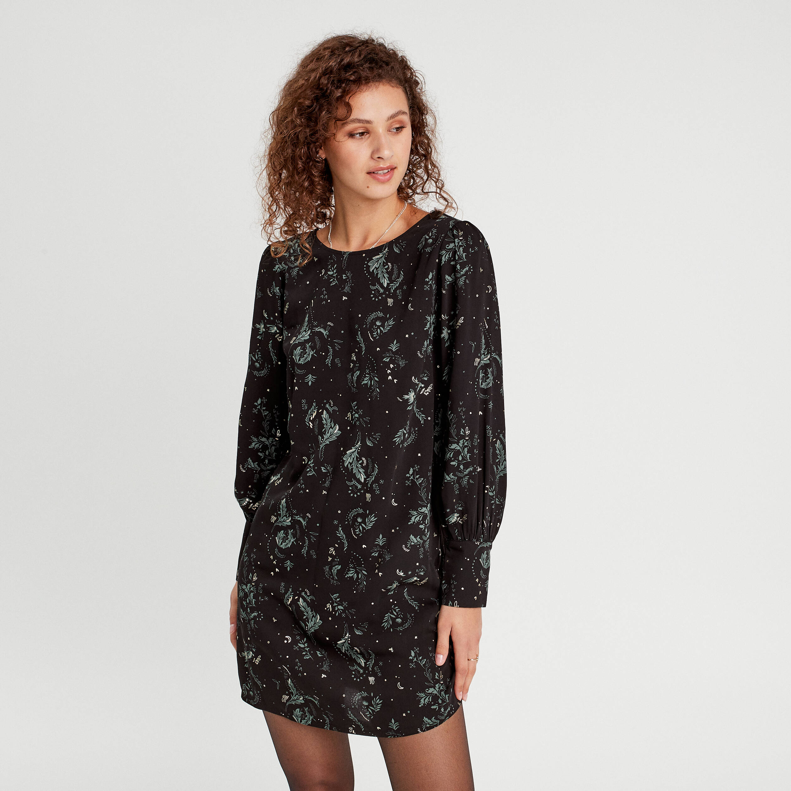 robe droite detail noeud dos noir femme Robe droite détail noeud dos noir femme
