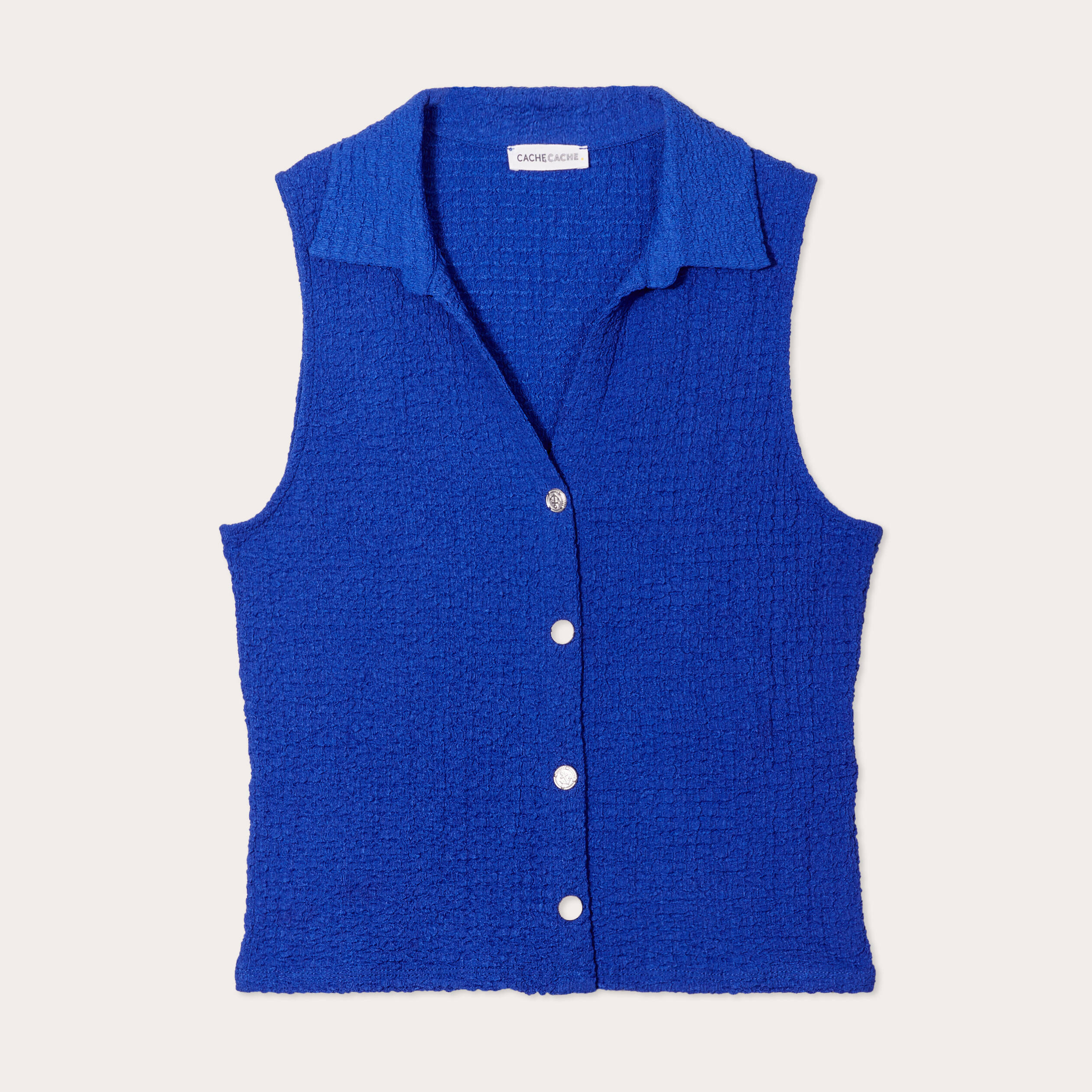 Blouse sans manches bleu electrique femme Vibs