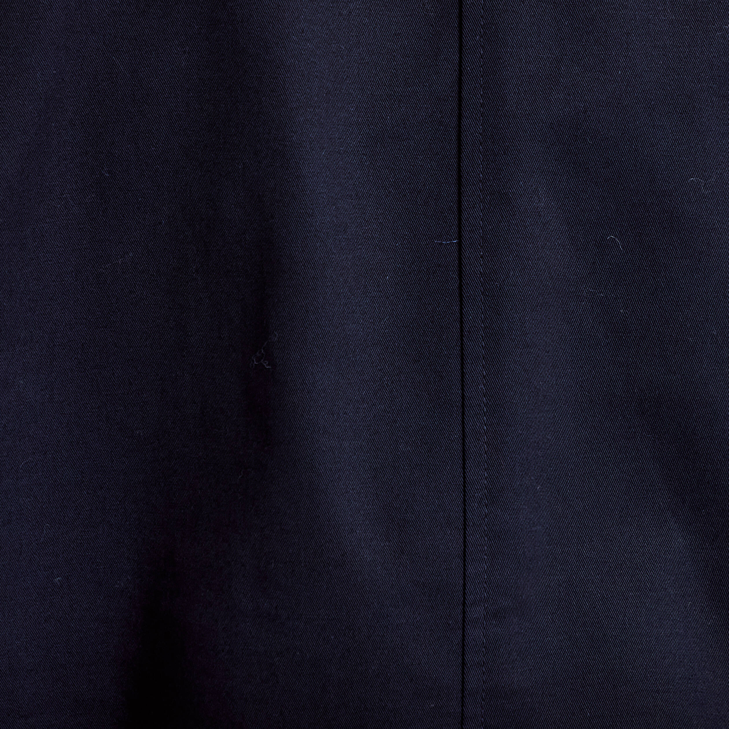 Trench droit court col tailleur bleu marine femme