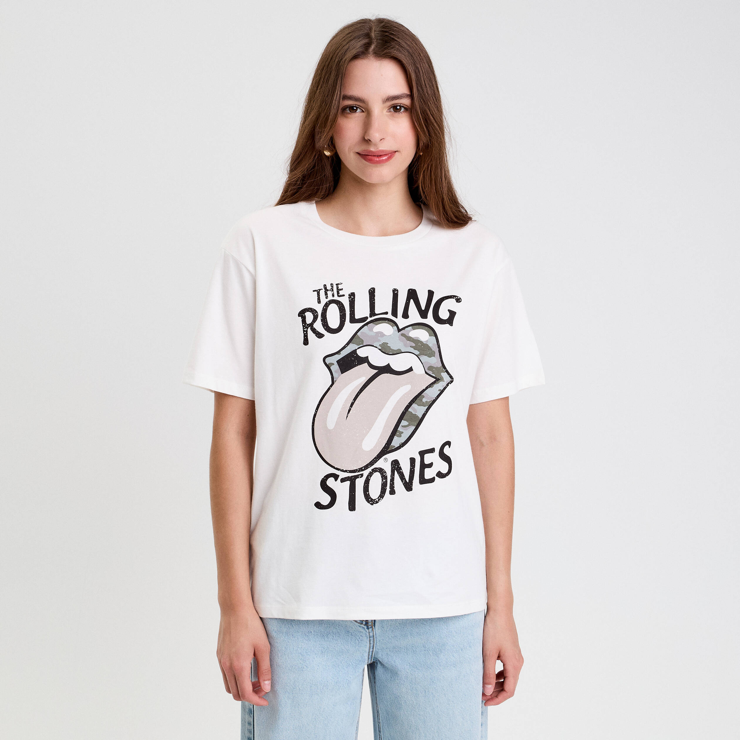 t shirt en coton manches courtes ecru femme T-shirt en coton manches courtes ecru femme