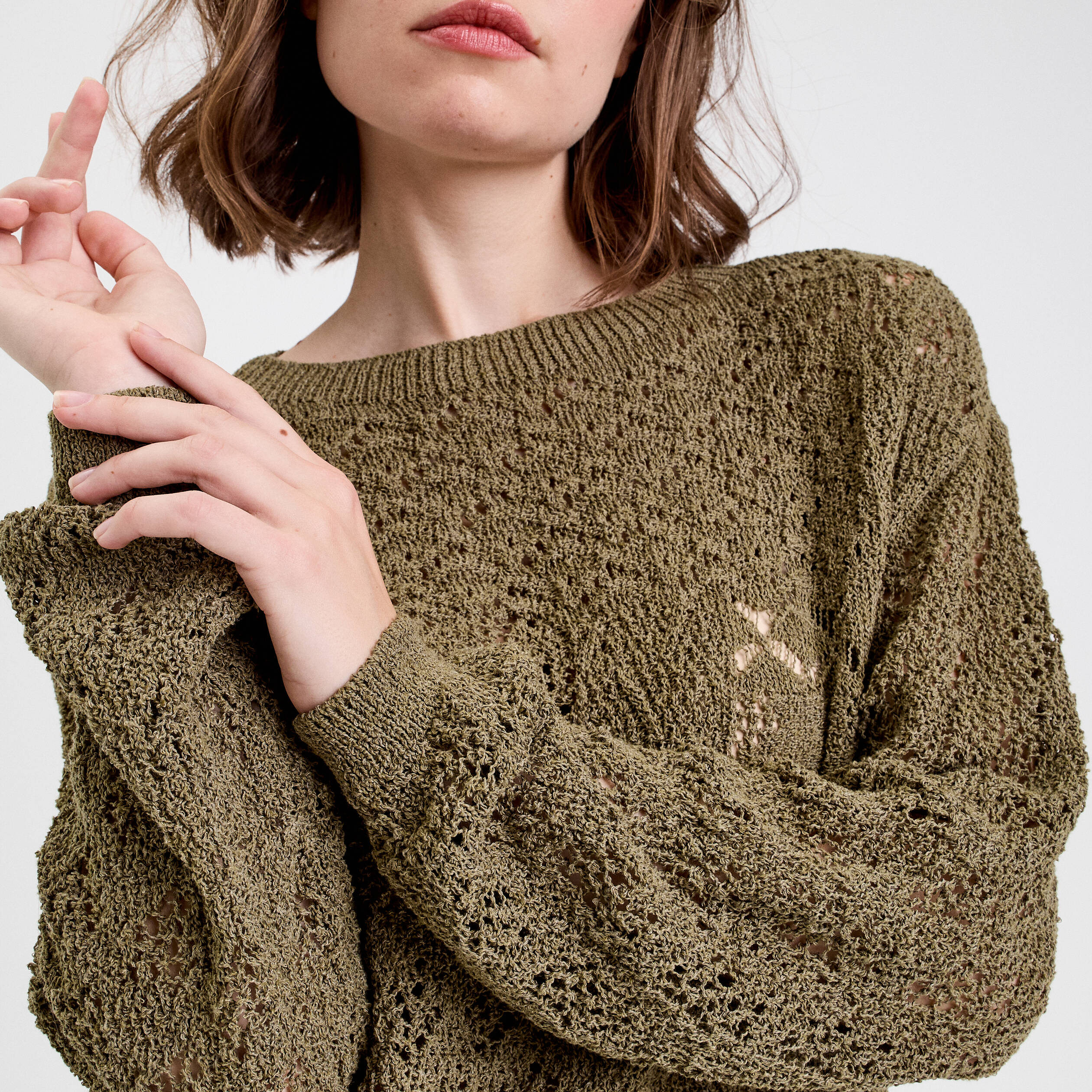 pull manches longues vert fonce femme Pull manches longues vert foncé femme