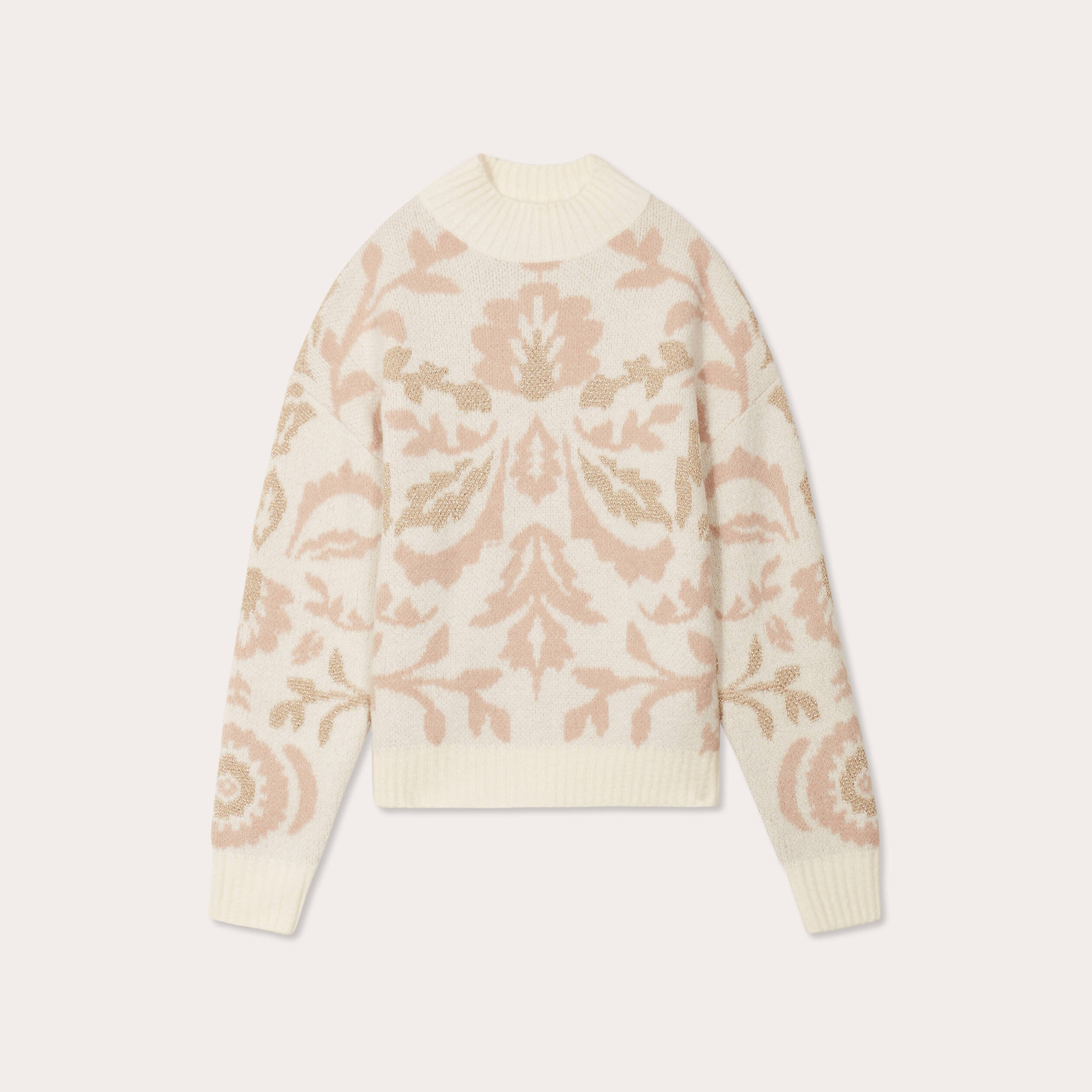 pull col montant ecru femme Pull col montant ecru femme