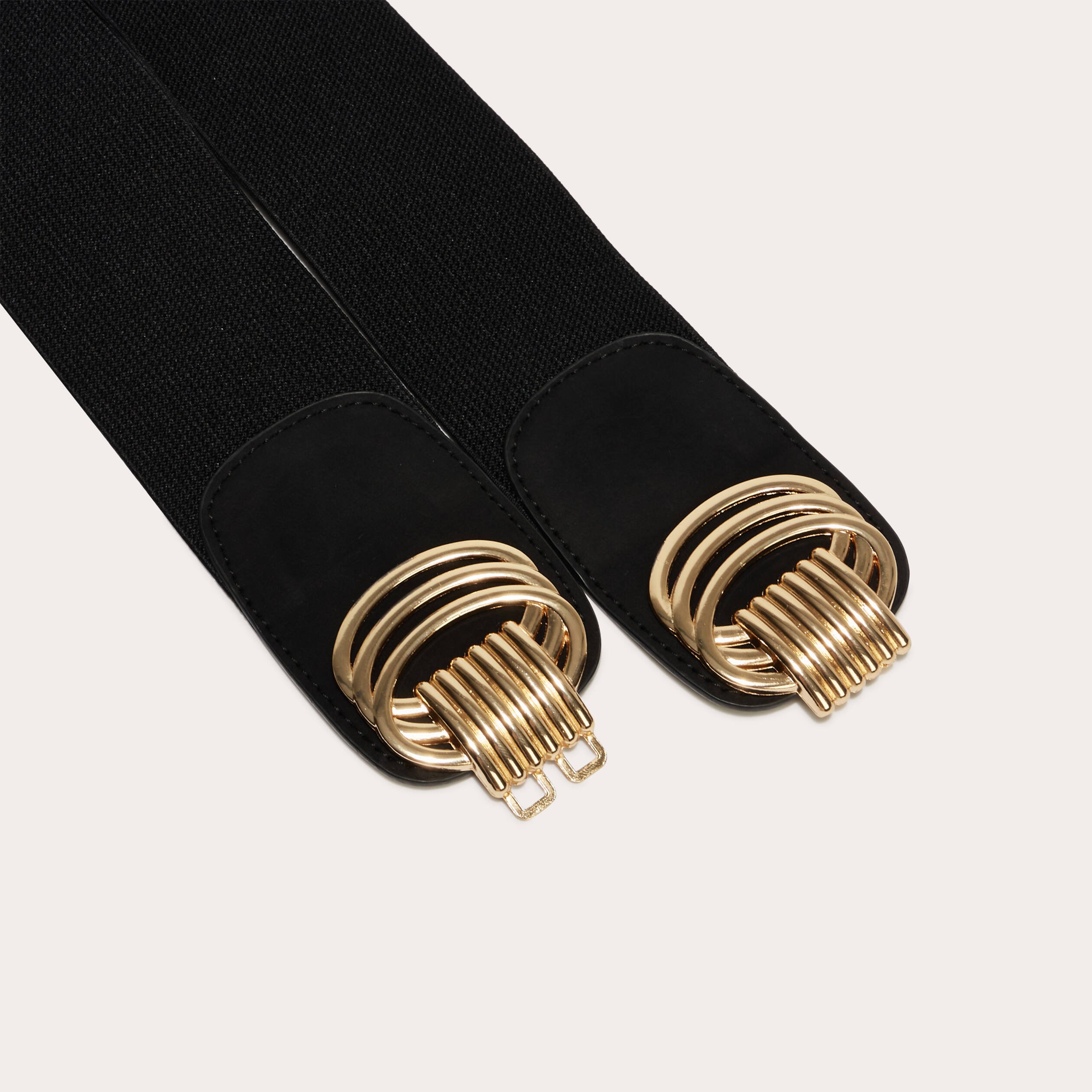 ceinture elastiquee large noir femme Ceinture élastiquée large noir femme
