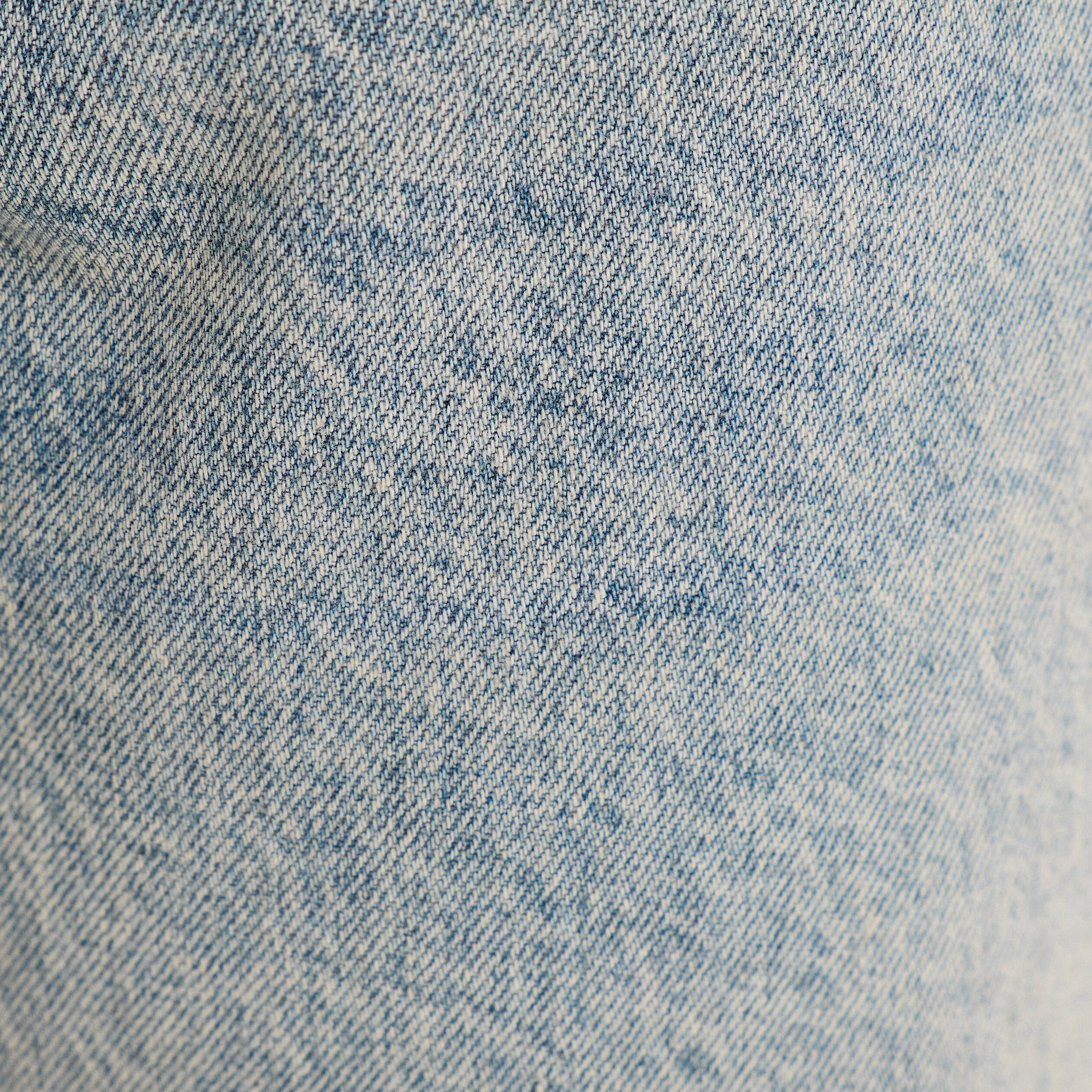 Jeans droit 5 poches denim bleach femme