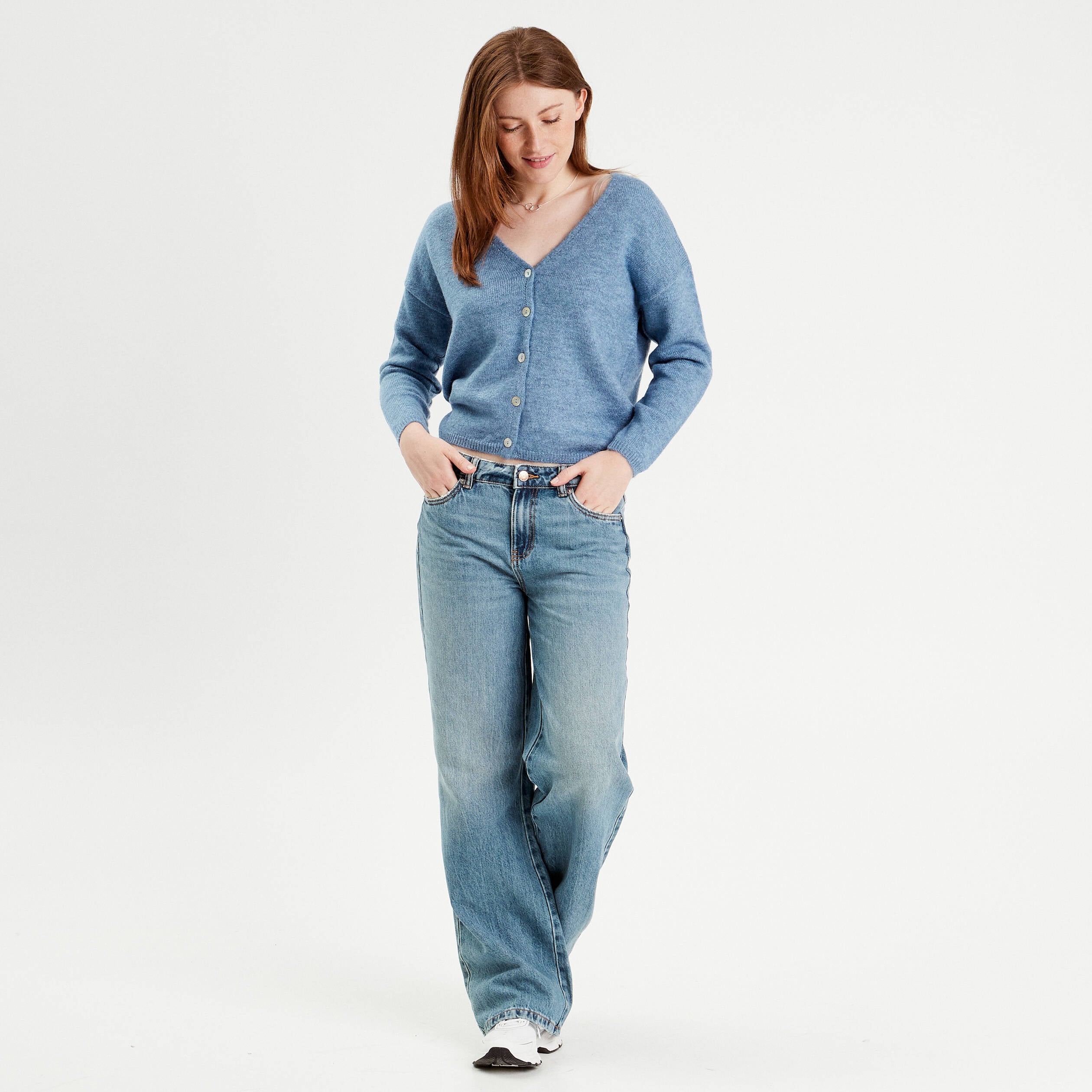 GRACE KARIN Gilet En Tricot Sans Manches Femme - Col En V Boutonné Léger - Idéal Bureau, Travail Et Tenues Décontractées