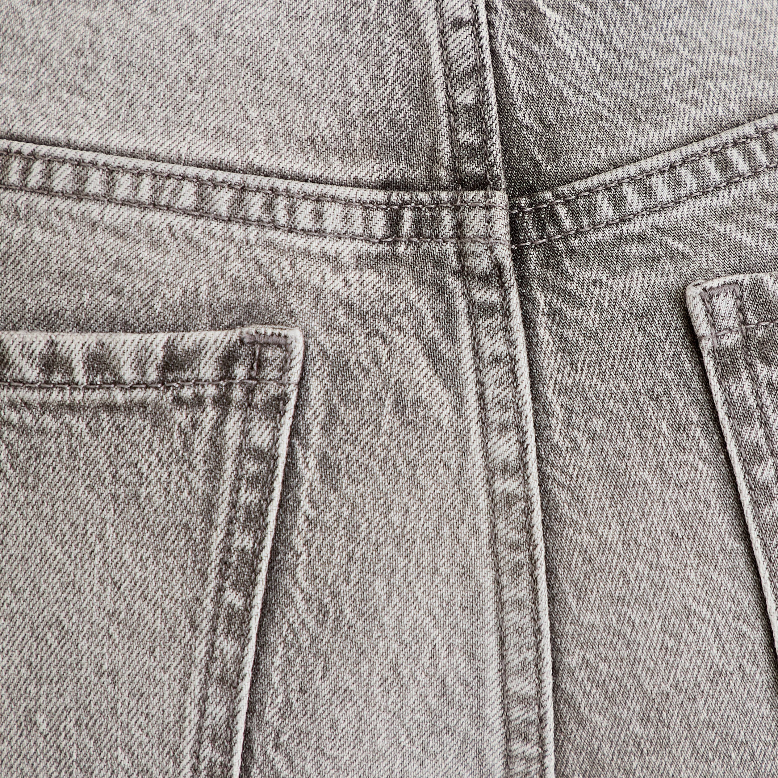 Jean droit taille standard denim gris femme