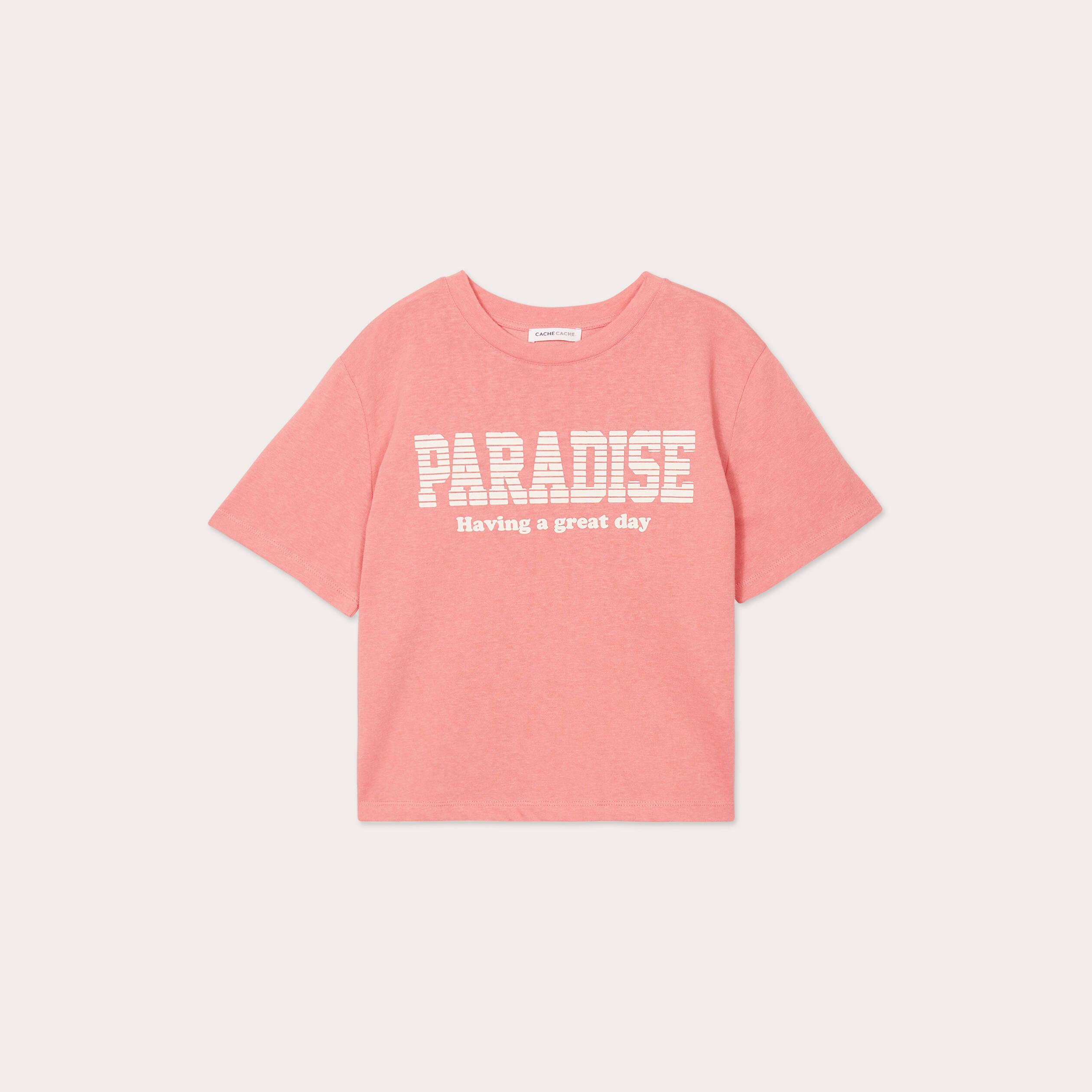 t shirt manches courtes rose femme T-shirt manches courtes rose femme