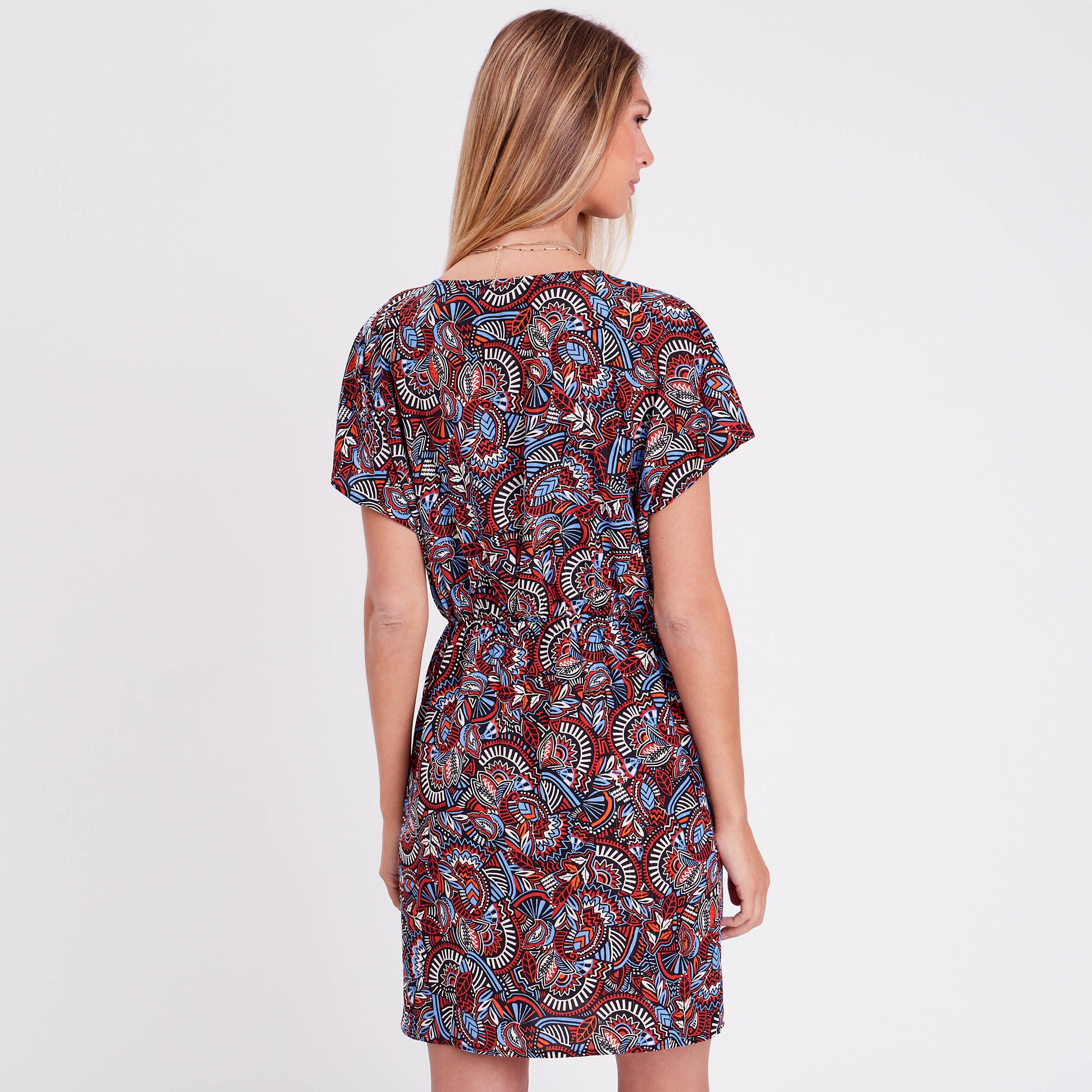 robe portefeuille avec noeud noir femme Robe portefeuille avec noeud noir femme