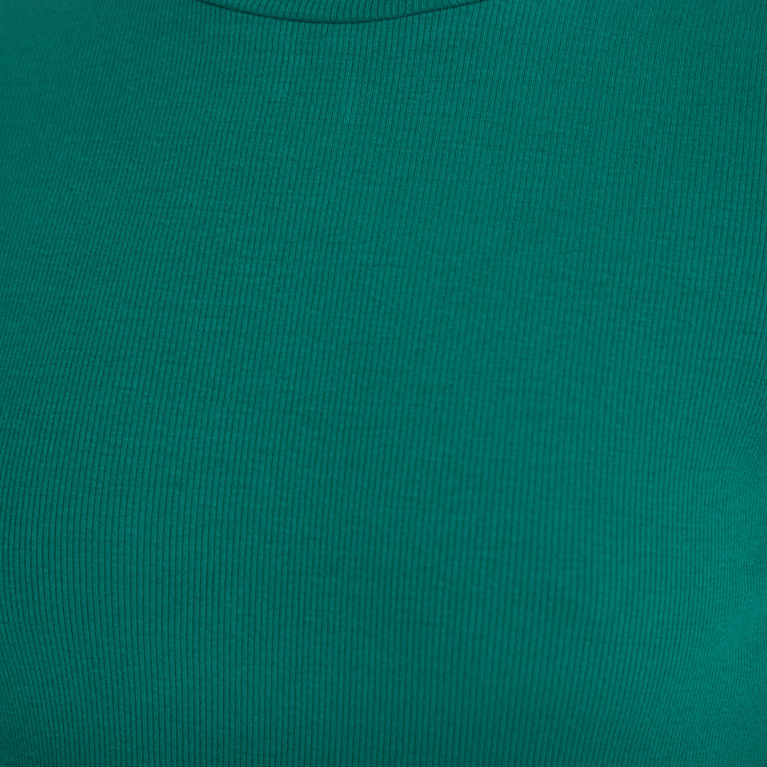 T-shirt c&ocirc;tel&eacute; ajust&eacute; manches courtes vert &eacute;meraude femme