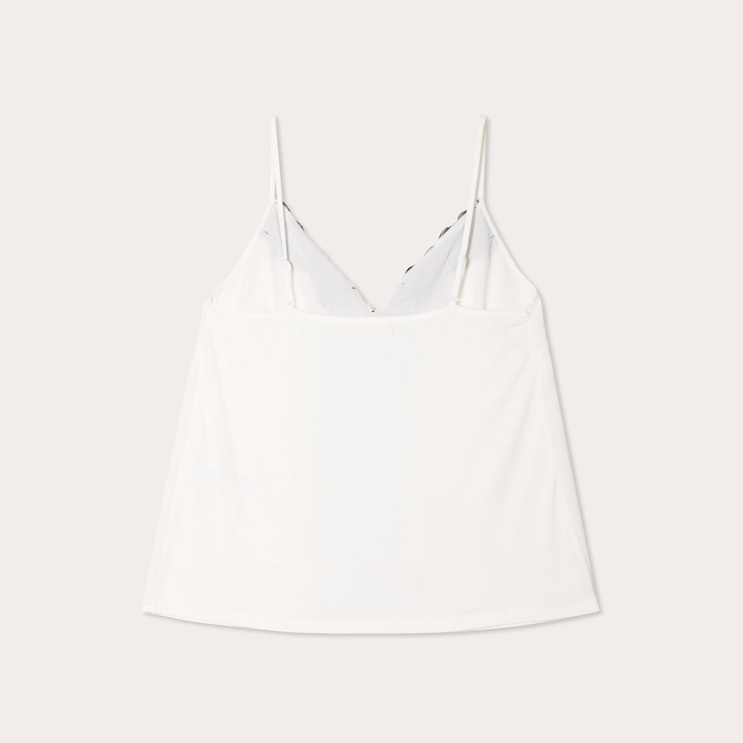 debardeur bretelles fines ecru femme Débardeur bretelles fines ecru femme
