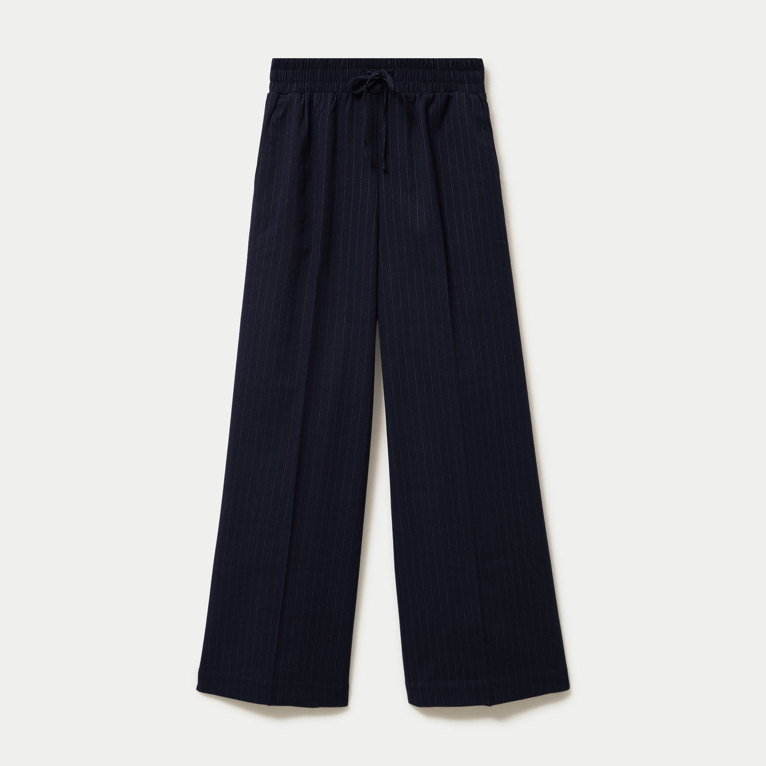 Pantalon bootcut taille standard bleu marine femme