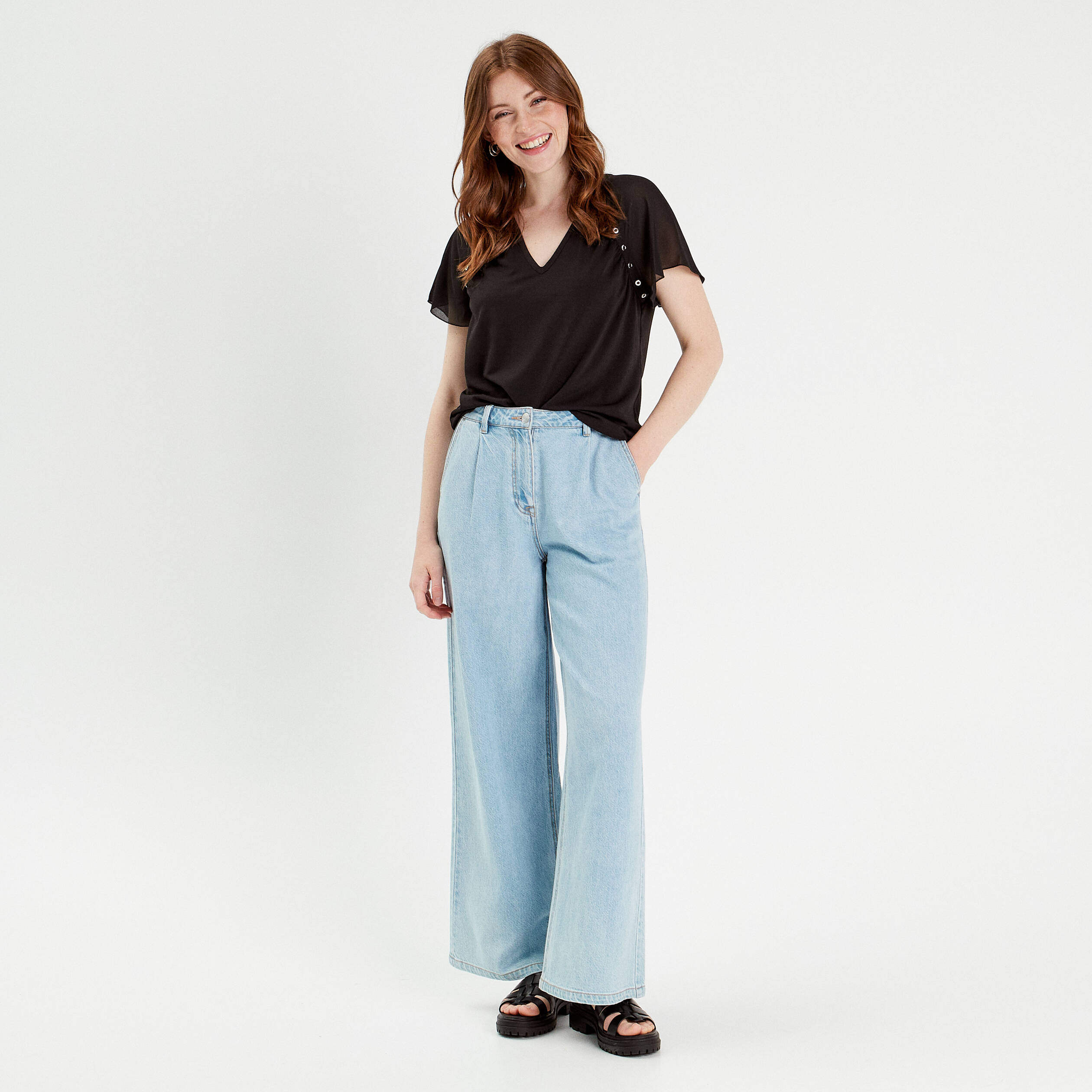 blouse manches courtes noir femme Blouse manches courtes noir femme