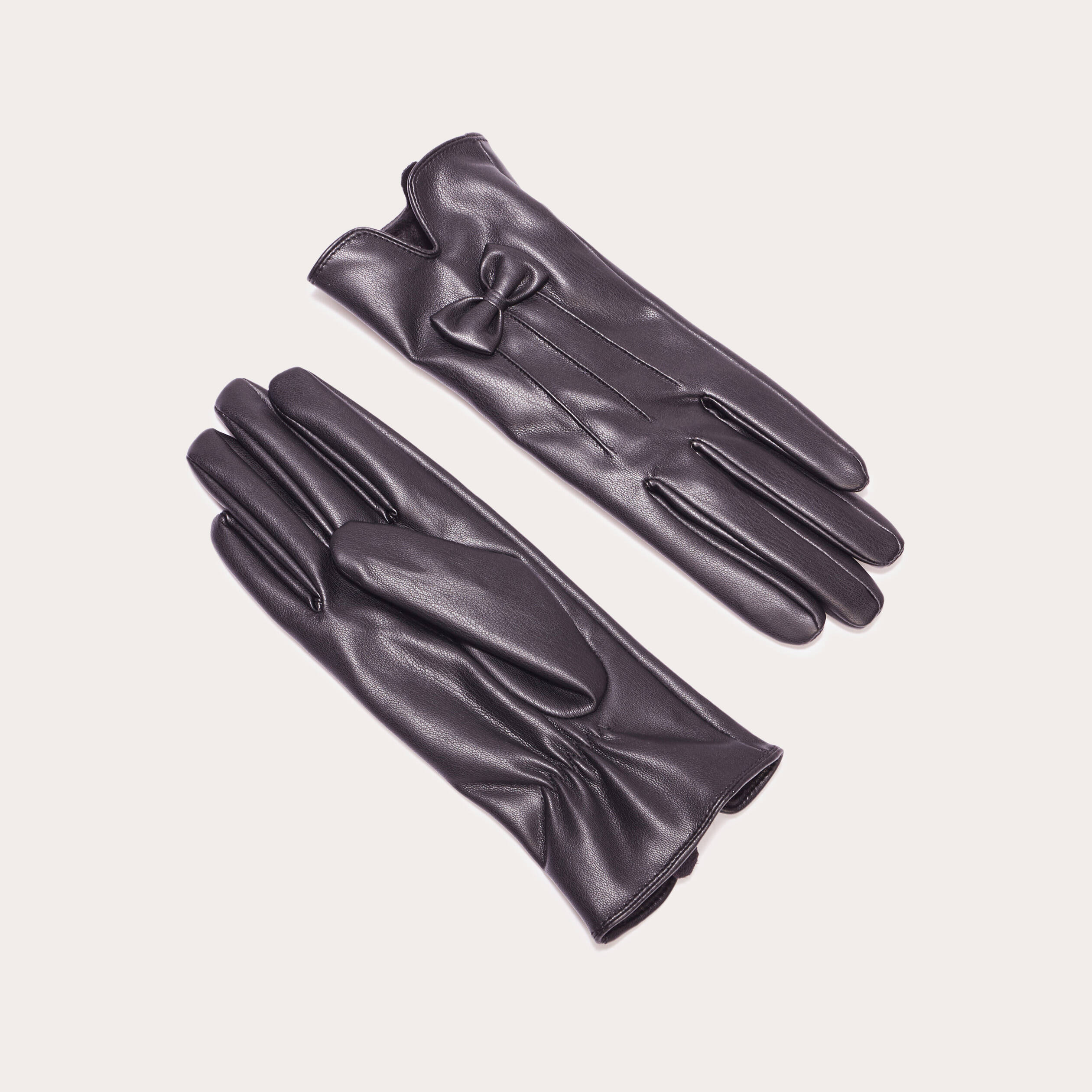 gants simili cuir noir femme Gants simili cuir noir femme
