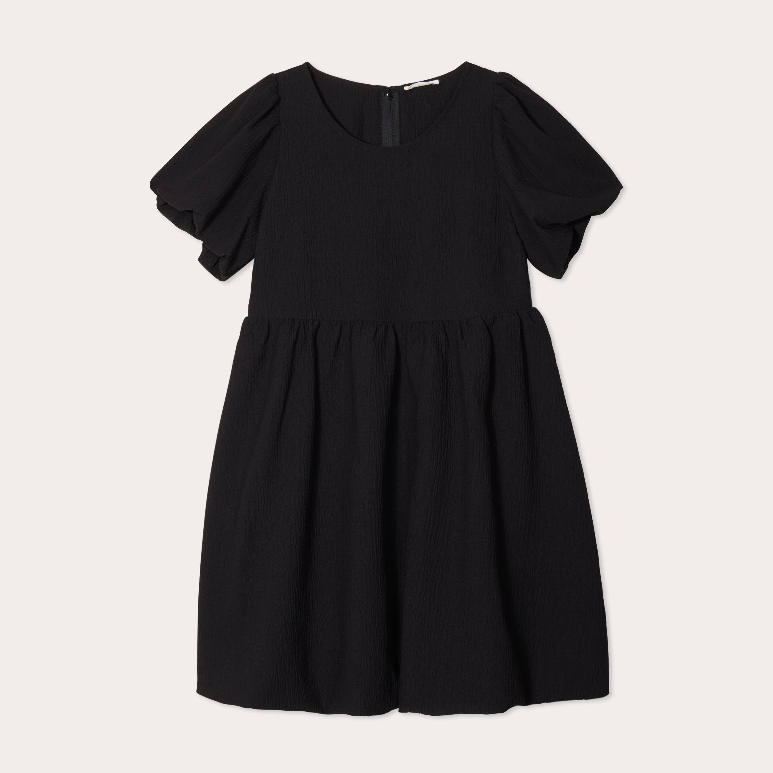 Robe &eacute;vas&eacute;e effet boule noir femme