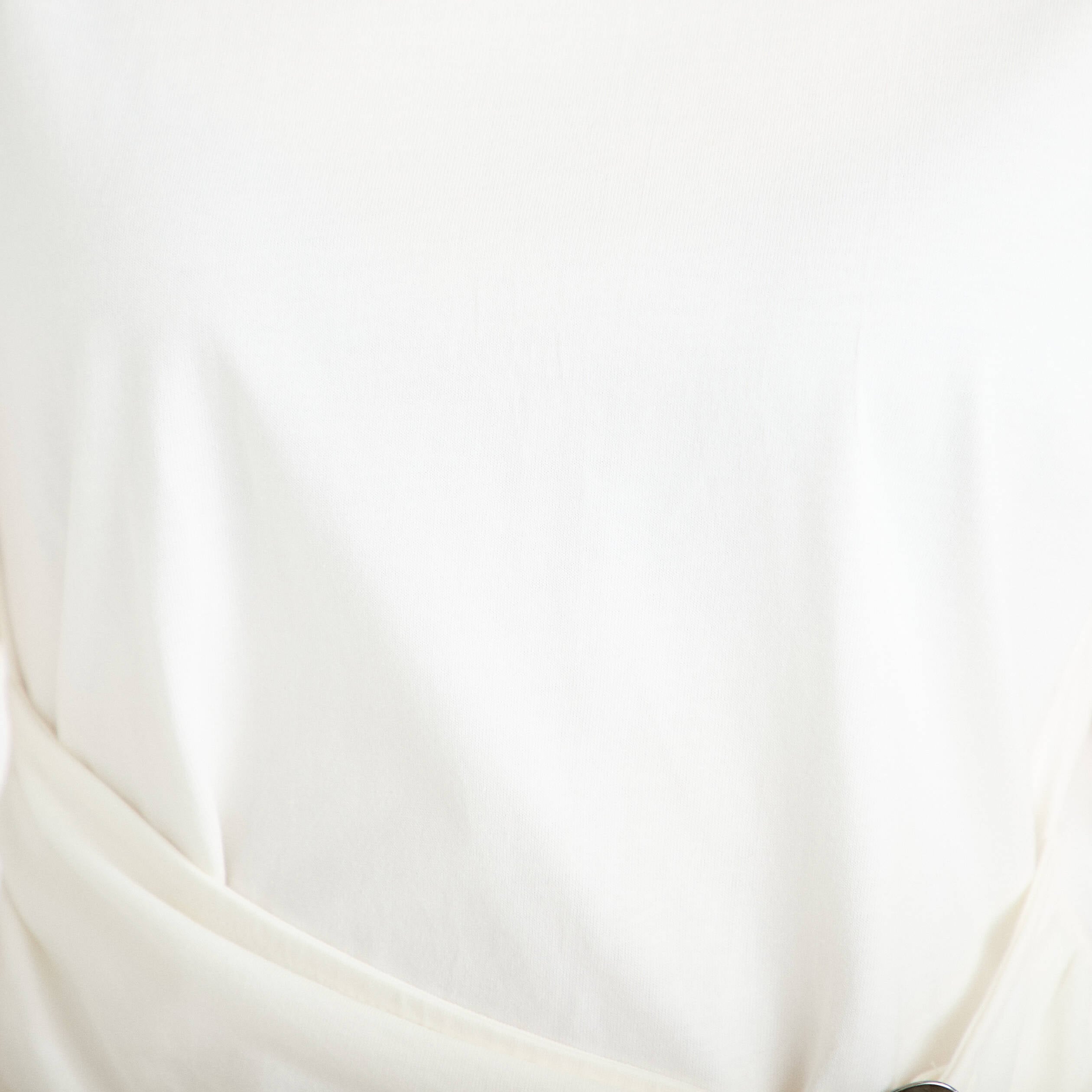 T-shirt ceintur&eacute; ecru femme