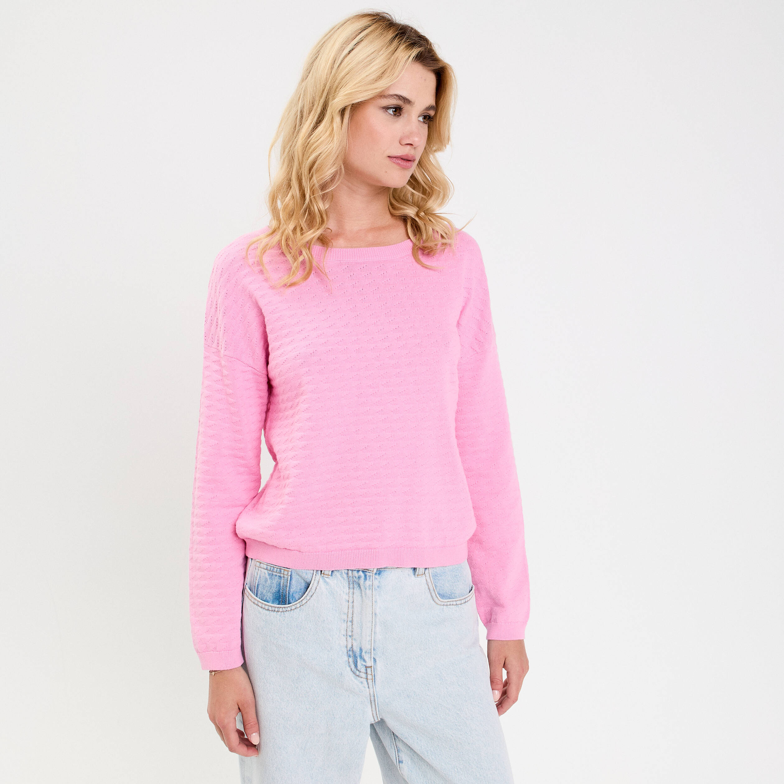 pull col bateau rose femme Pull col bateau rose femme