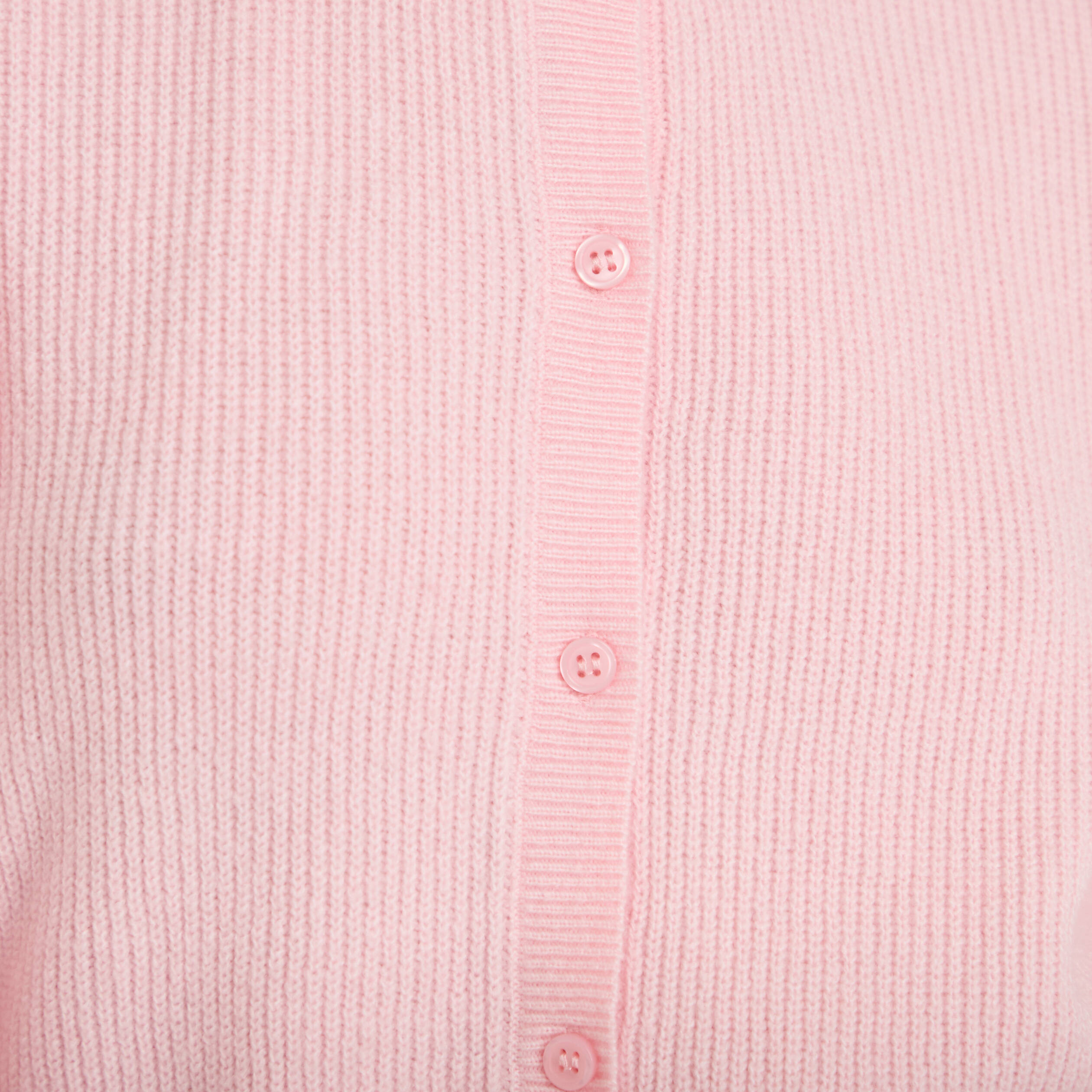 Gilet manches longues rose clair femme