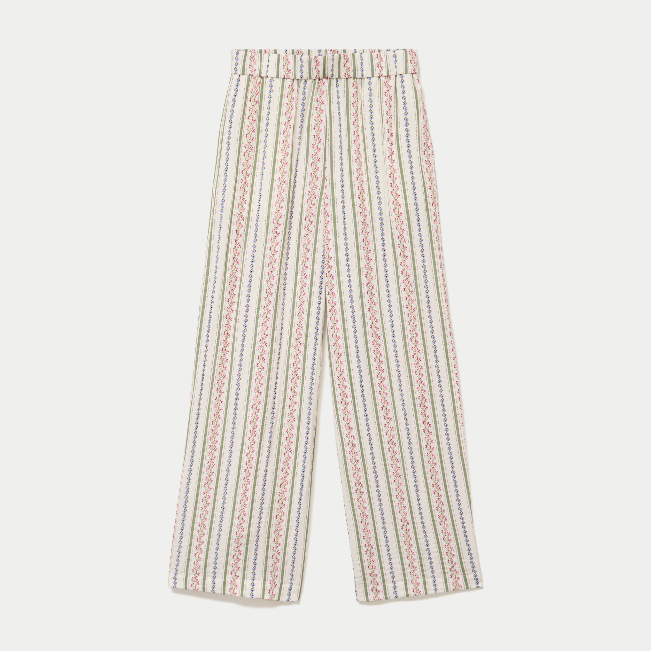 Pantalon coupe large beige femme