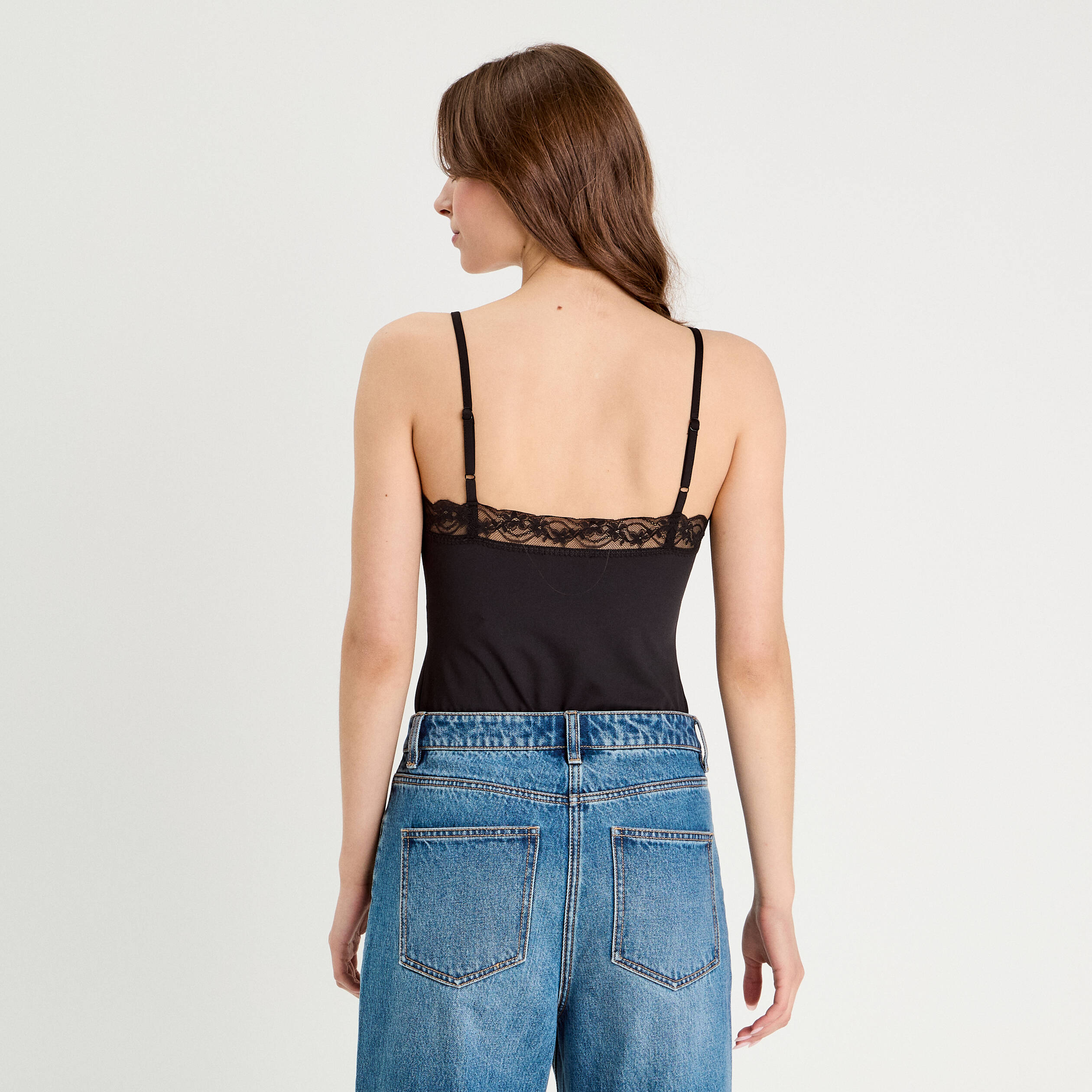Body avec dentelle noir femme