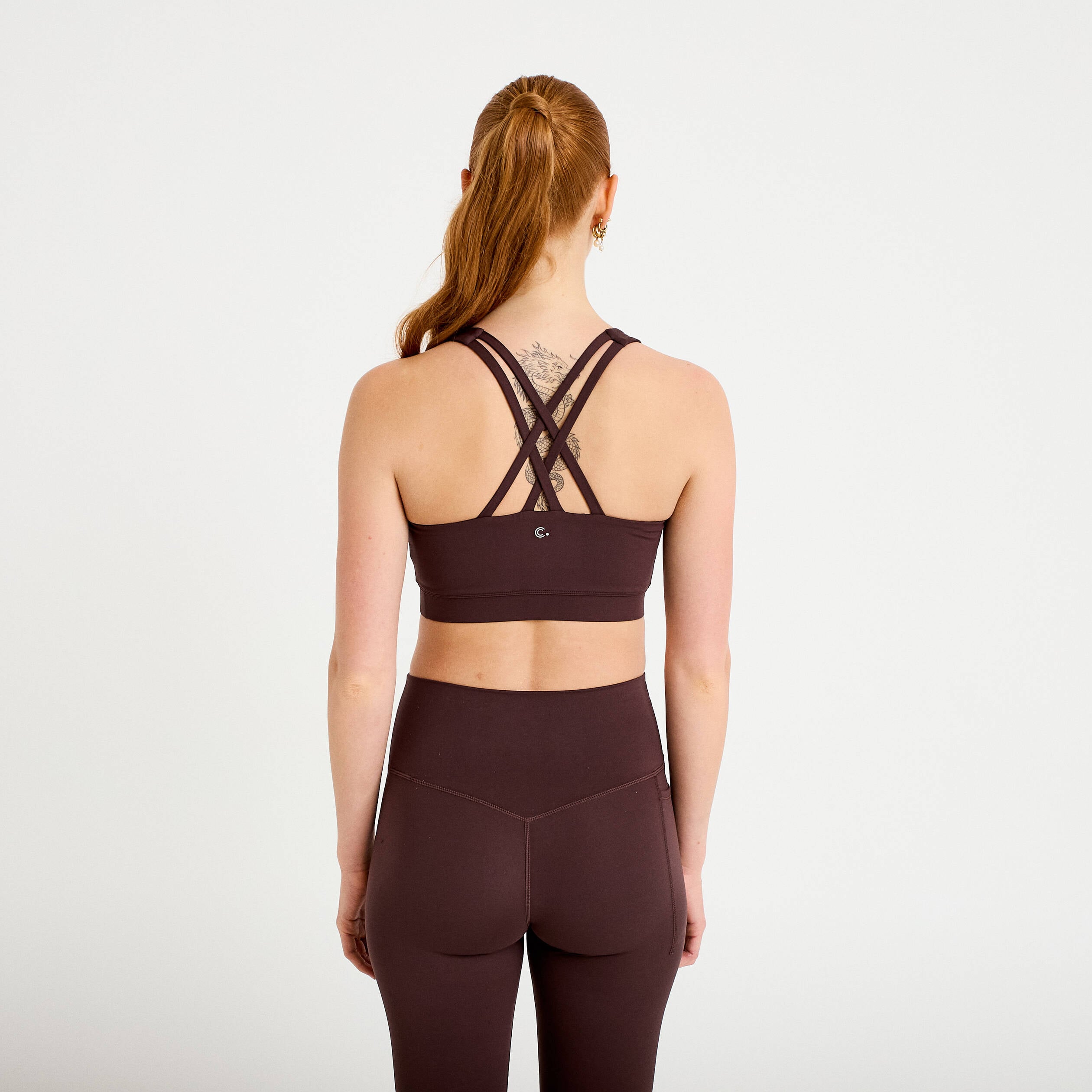 Brassi&egrave;re de sport activewear marron fonc&eacute; femme
