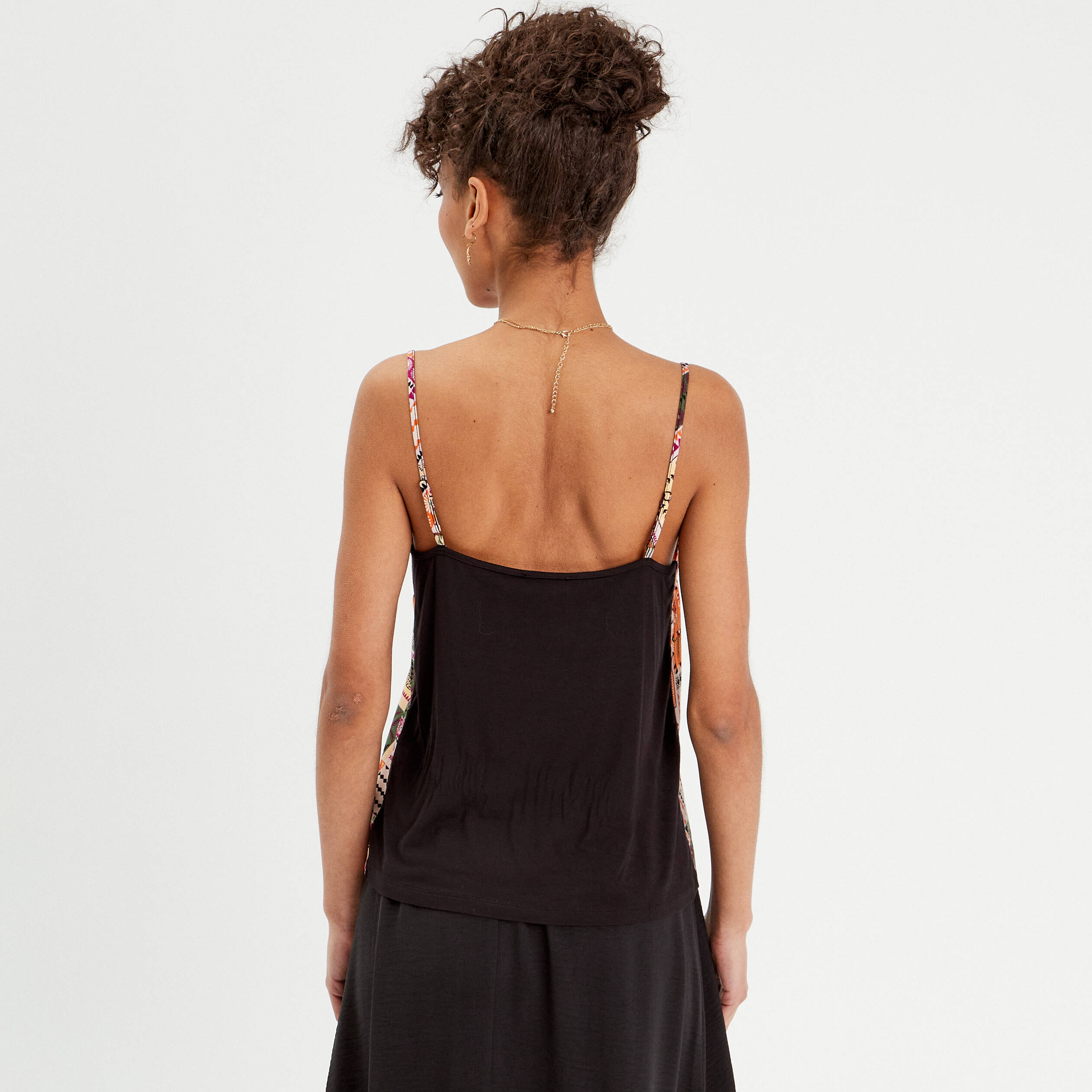 Haut à Bretelles Orangé A D'Auvry - Taille 44/46 - 100% Polyester - Comme Neuf