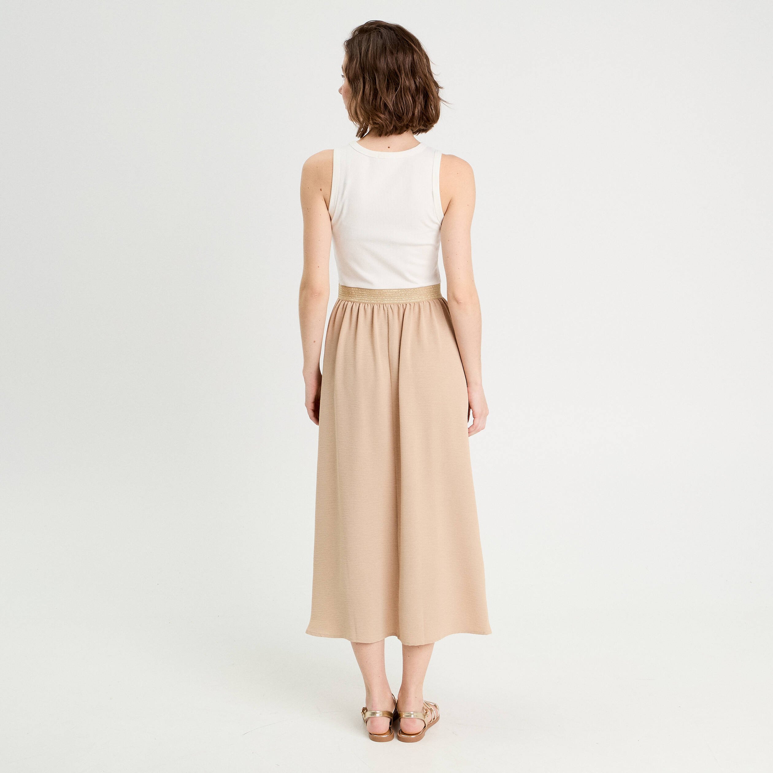 robe longue effet 2 en 1 sable femme Robe longue effet 2-en-1 sable femme