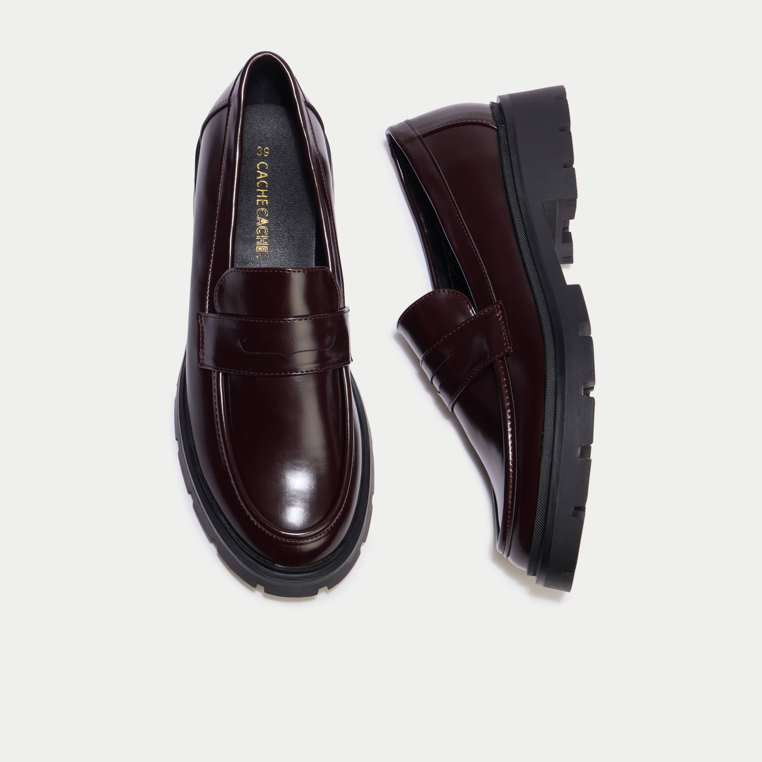 Mocassins bordeaux femme