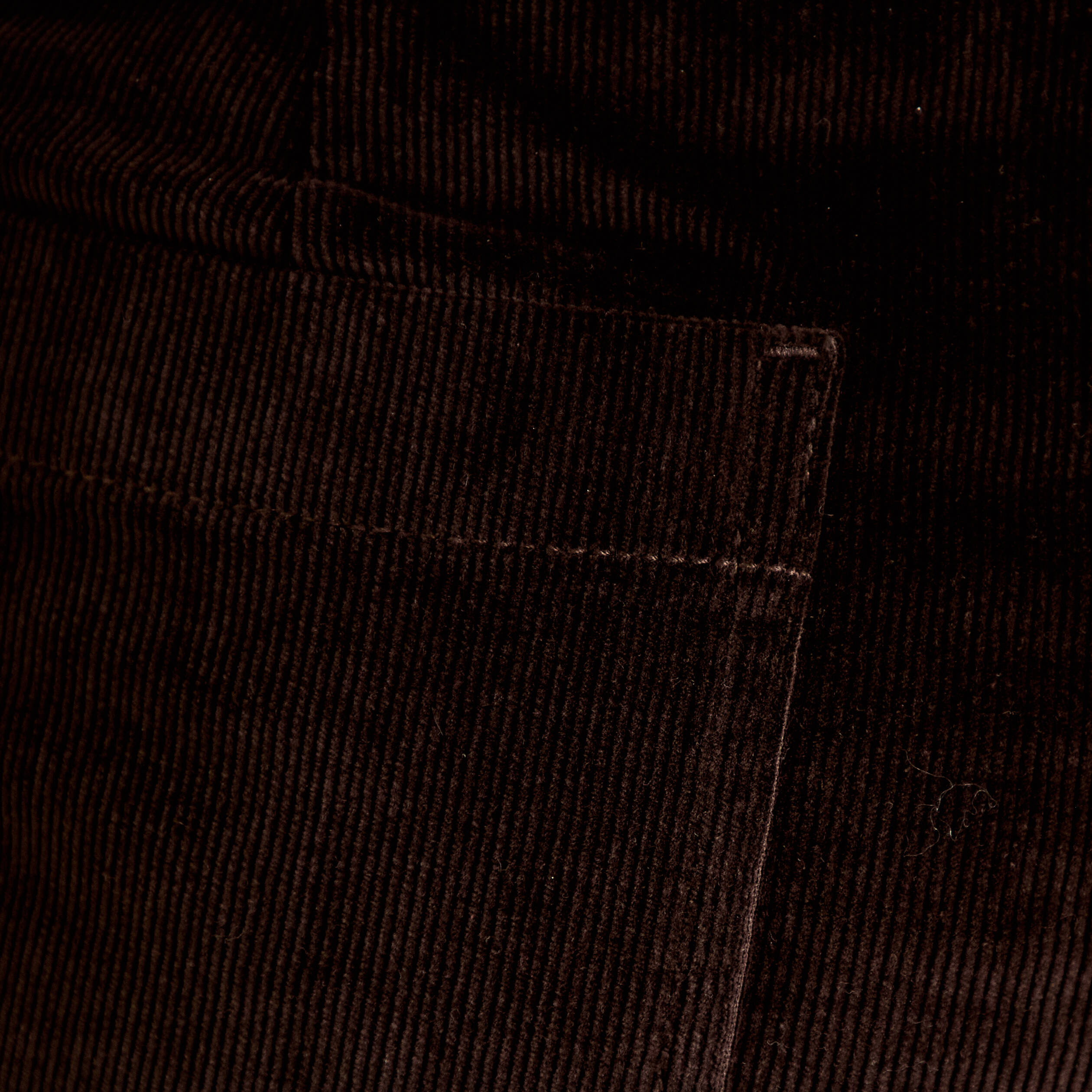 Pantalon bootcut taille haute velours marron fonc&eacute; femme