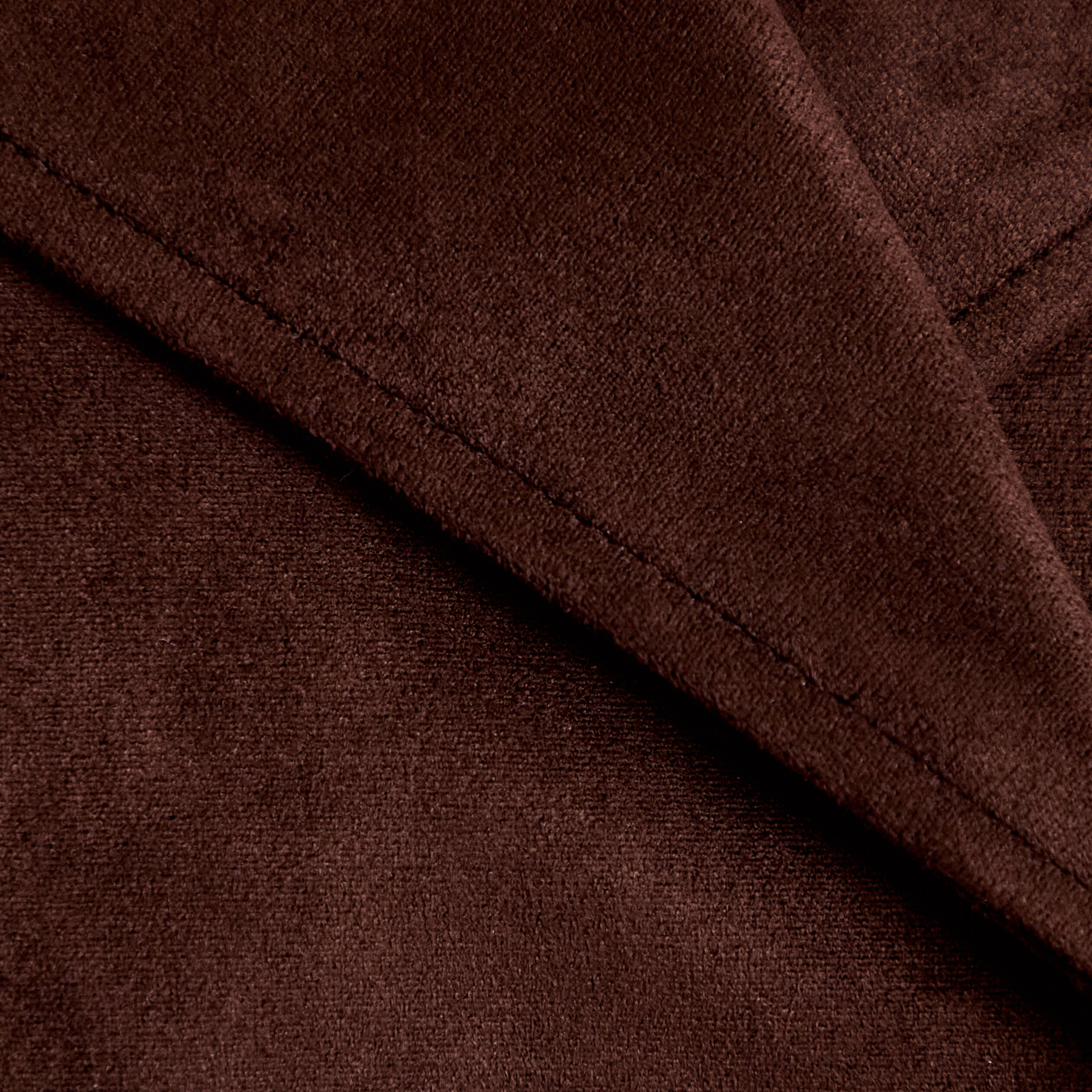 Trench droit manches longues aspect daim marron chocolat femme
