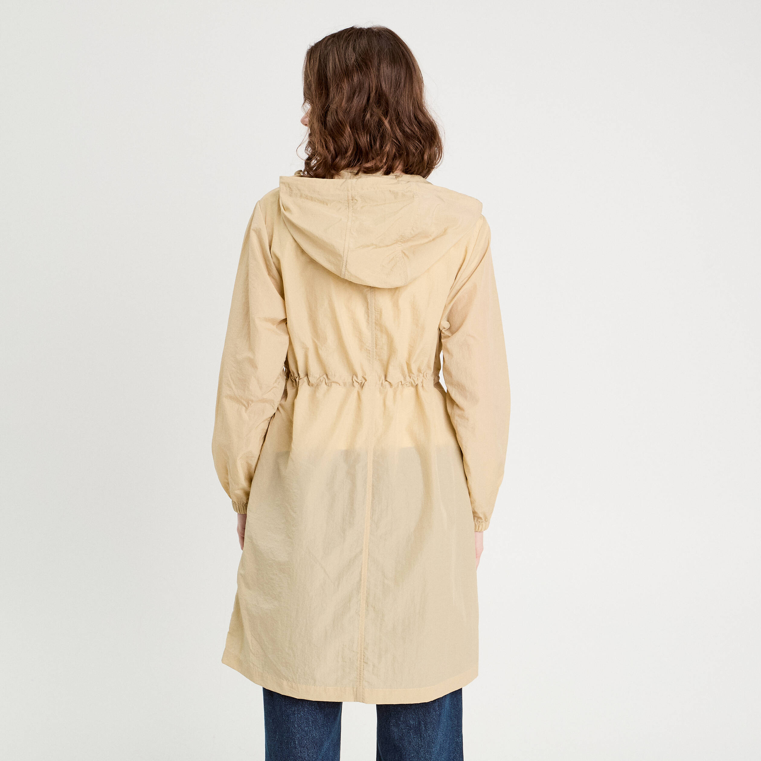 Parka d&eacute;perlante 2-en-1 avec pochette vert kaki femme