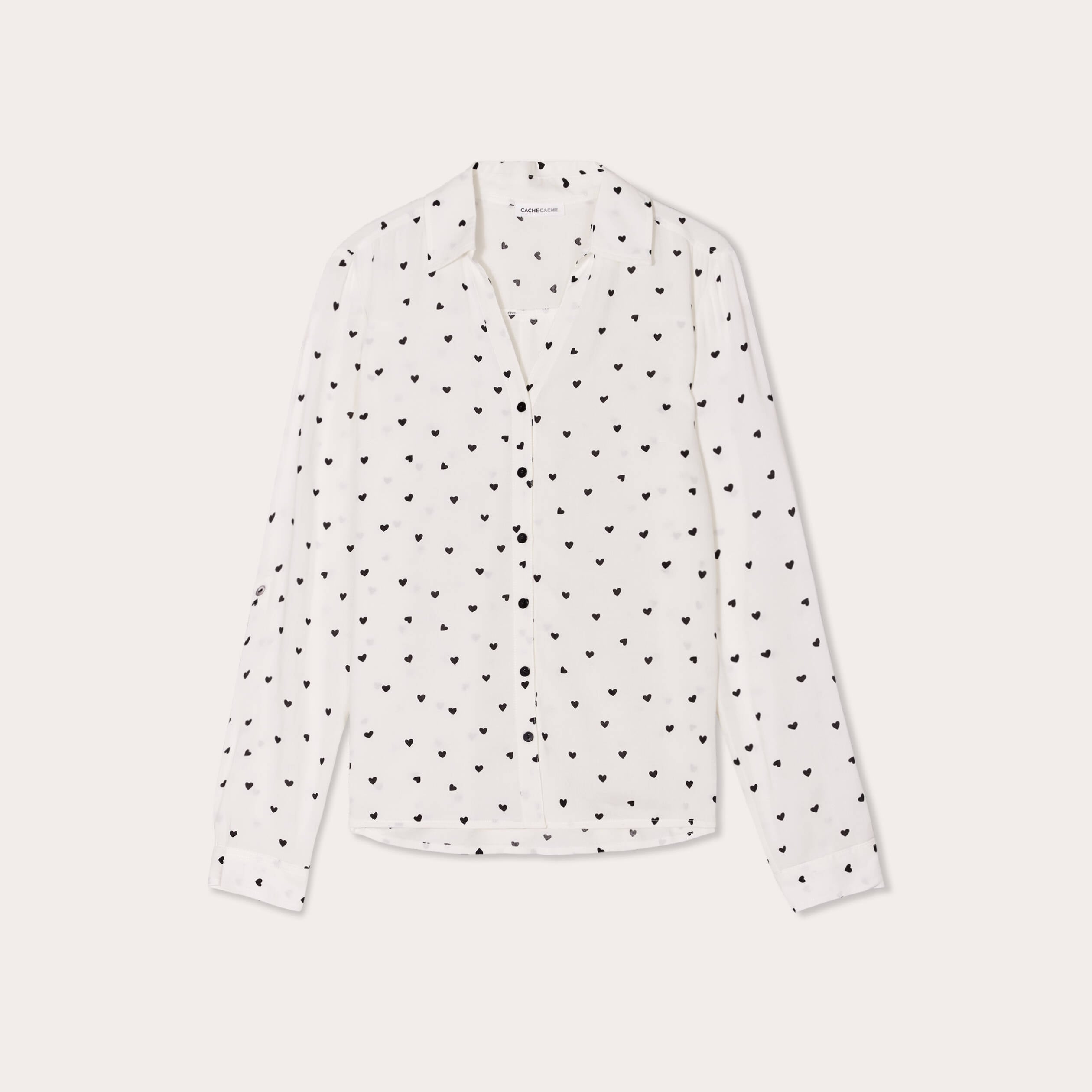 Chemise manches longues blanc femme