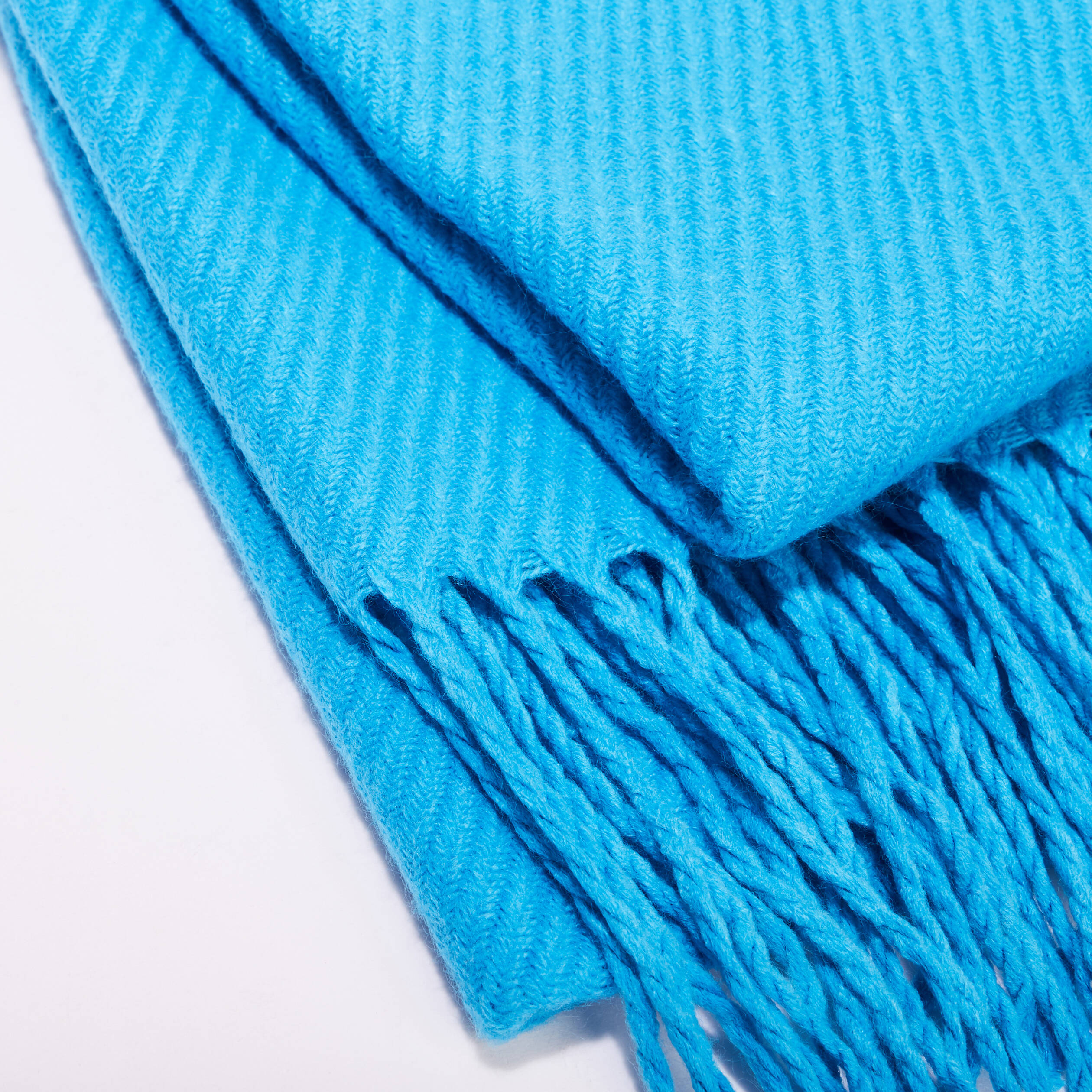 echarpe a franges bleu femme Écharpe à franges bleu femme