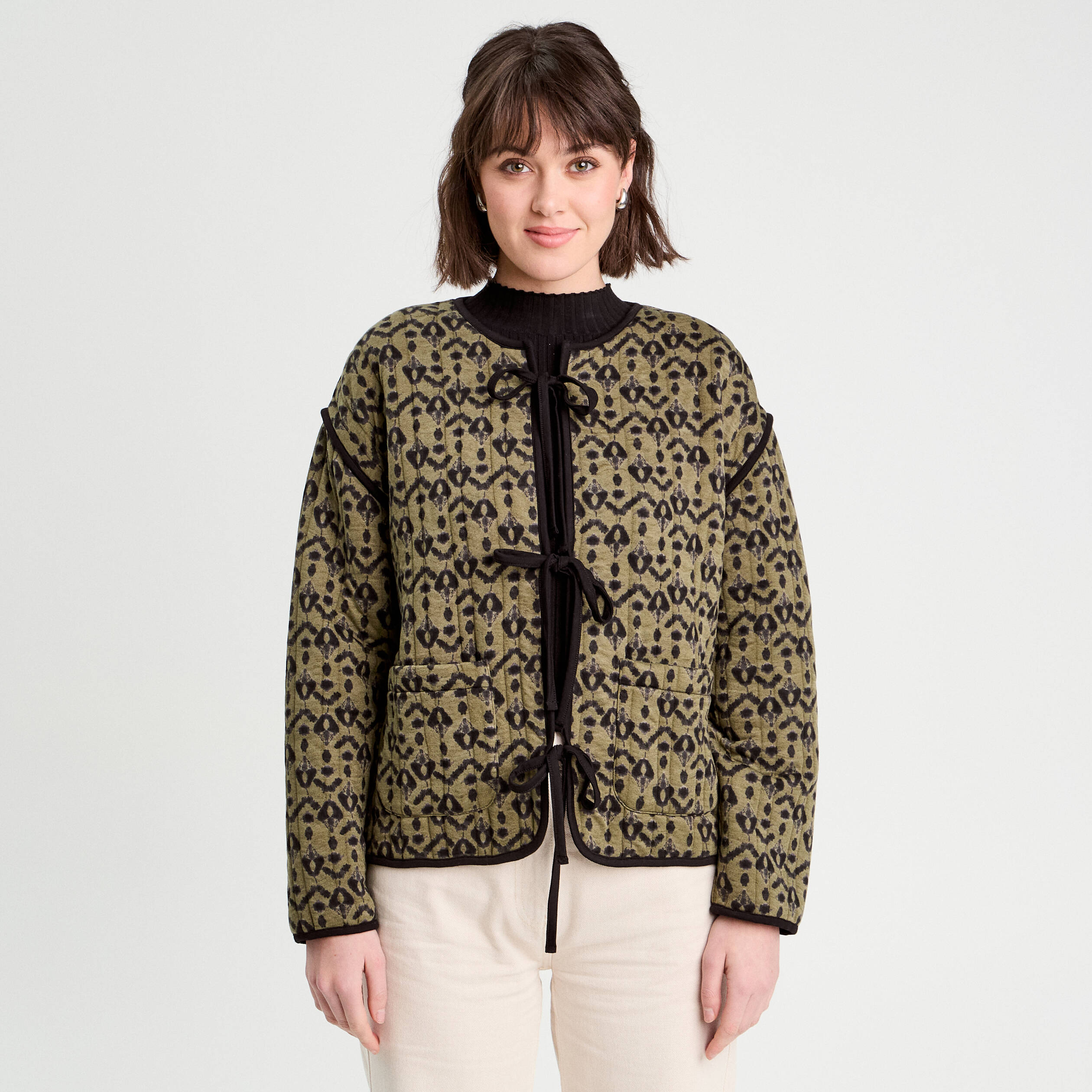 Veste matelass&eacute;e vert femme