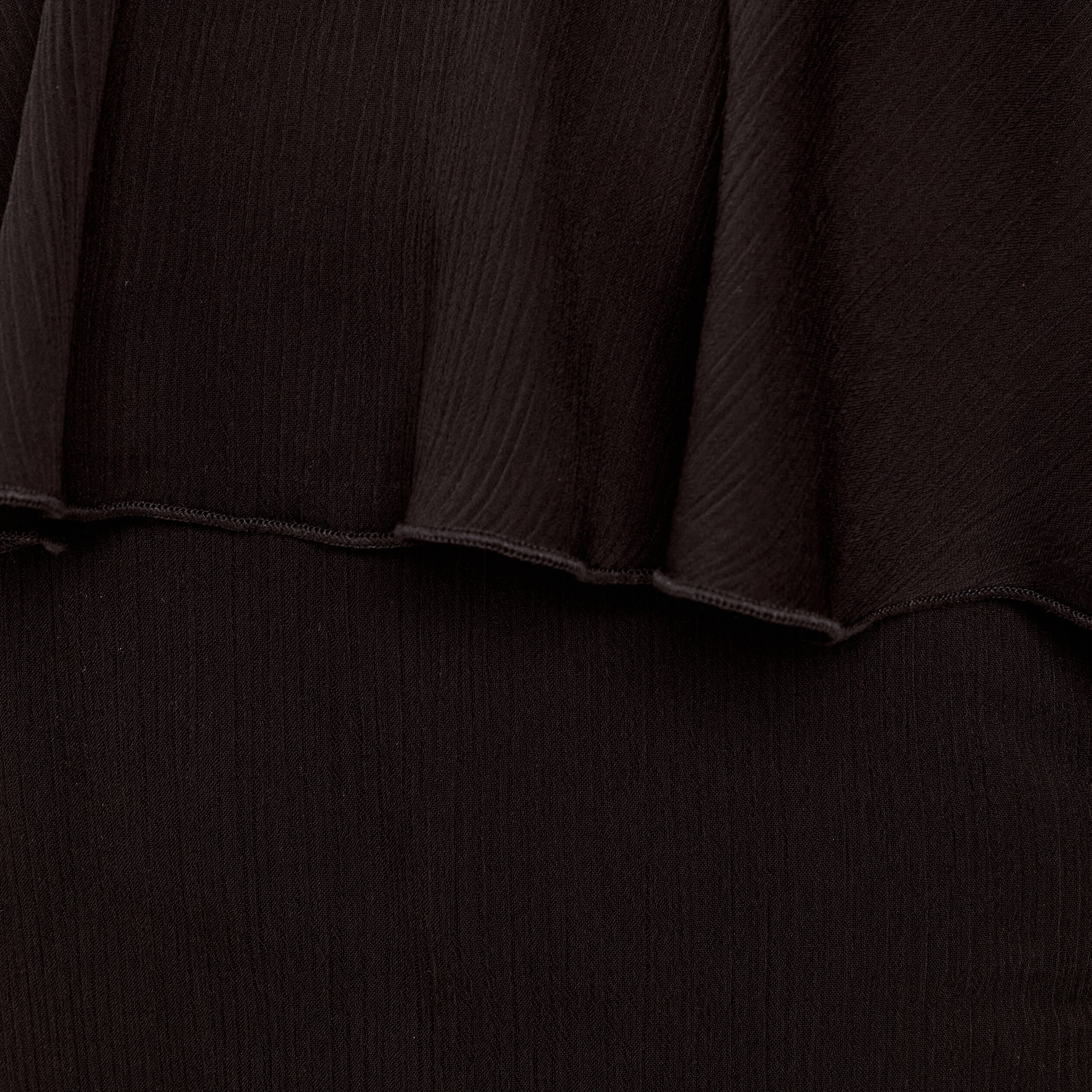 robe longue droite volants noir femme Robe longue droite volants noir femme