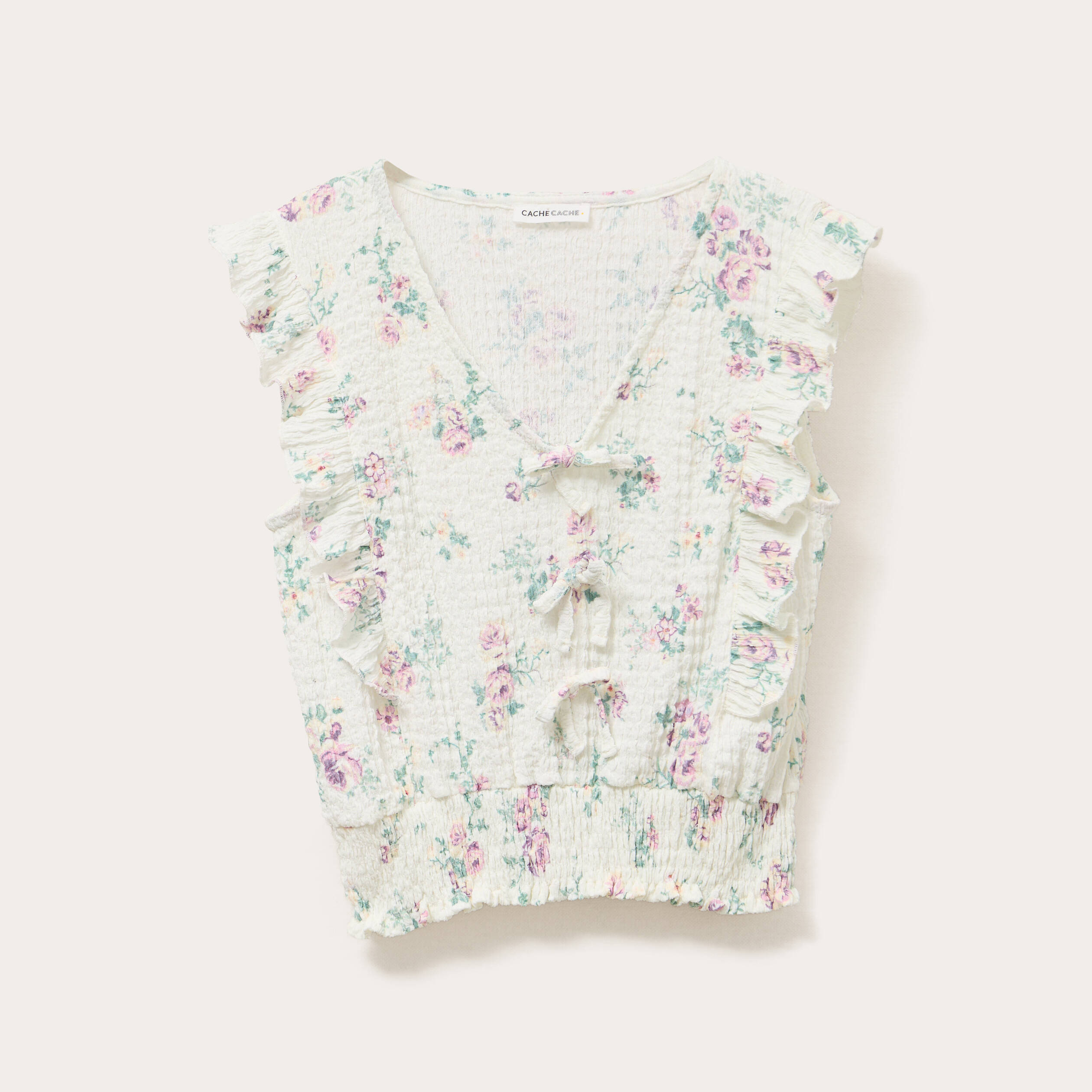 blouse sans manches volants blanc femme Blouse sans manches volants blanc femme