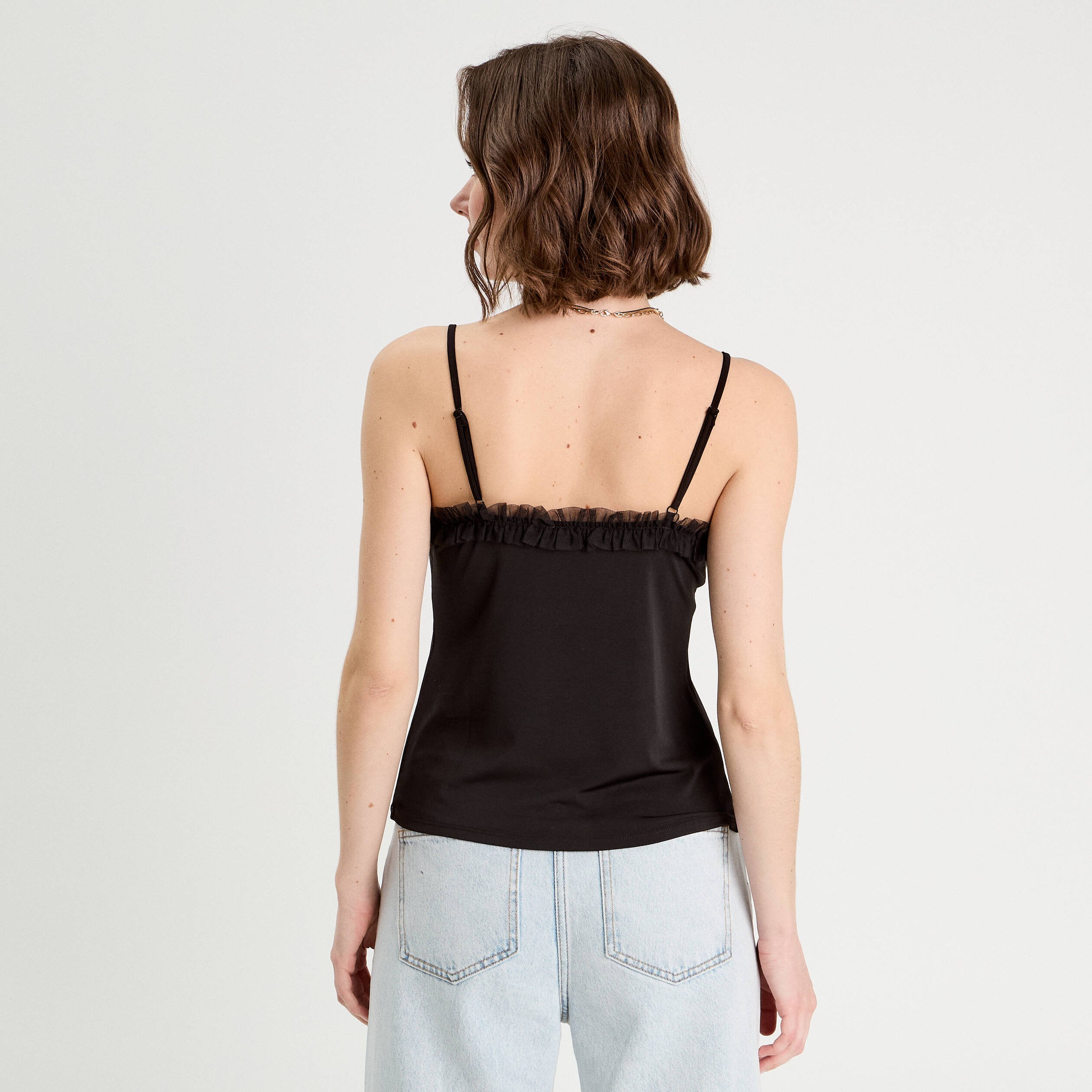 debardeur bretelles fines noir femme Débardeur bretelles fines noir femme