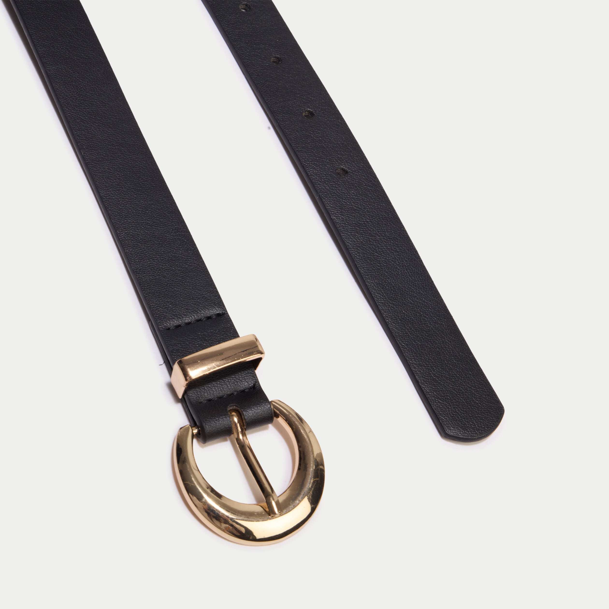 Ceinture fine noir femme