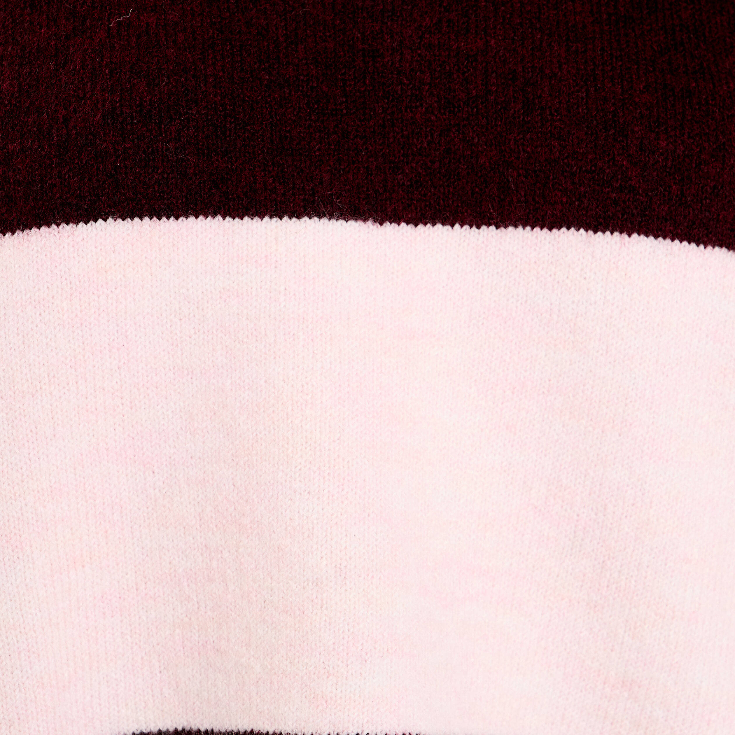 Polo manches longues col chemise bordeaux femme