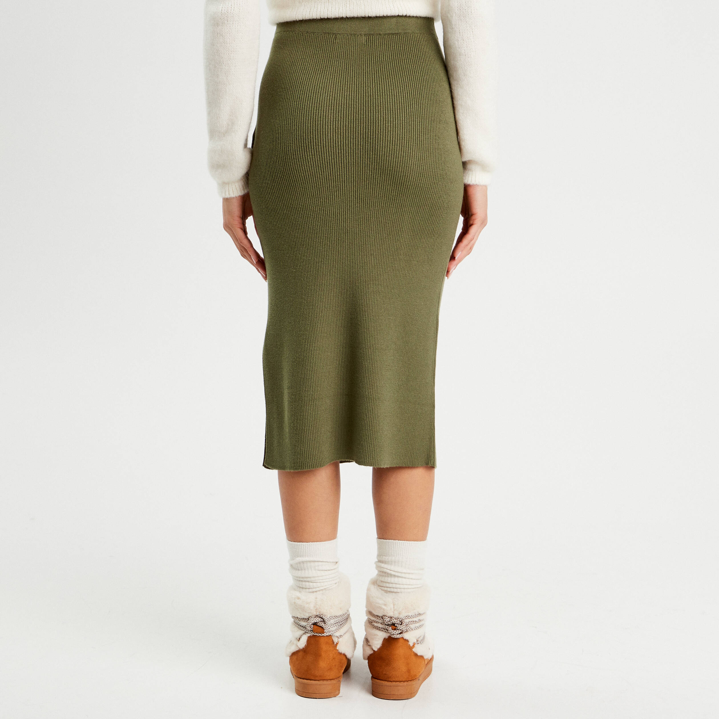 Jupe Midi Droite Et Crayon Mansfield - Verte - Taille UK 10 - Femme