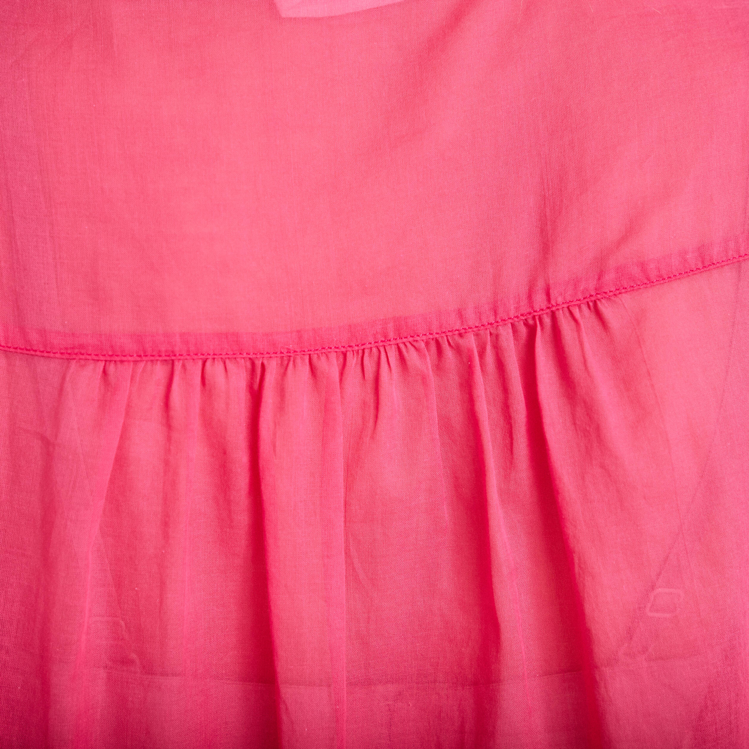 Blouse oversize manches longues rose fushia femme